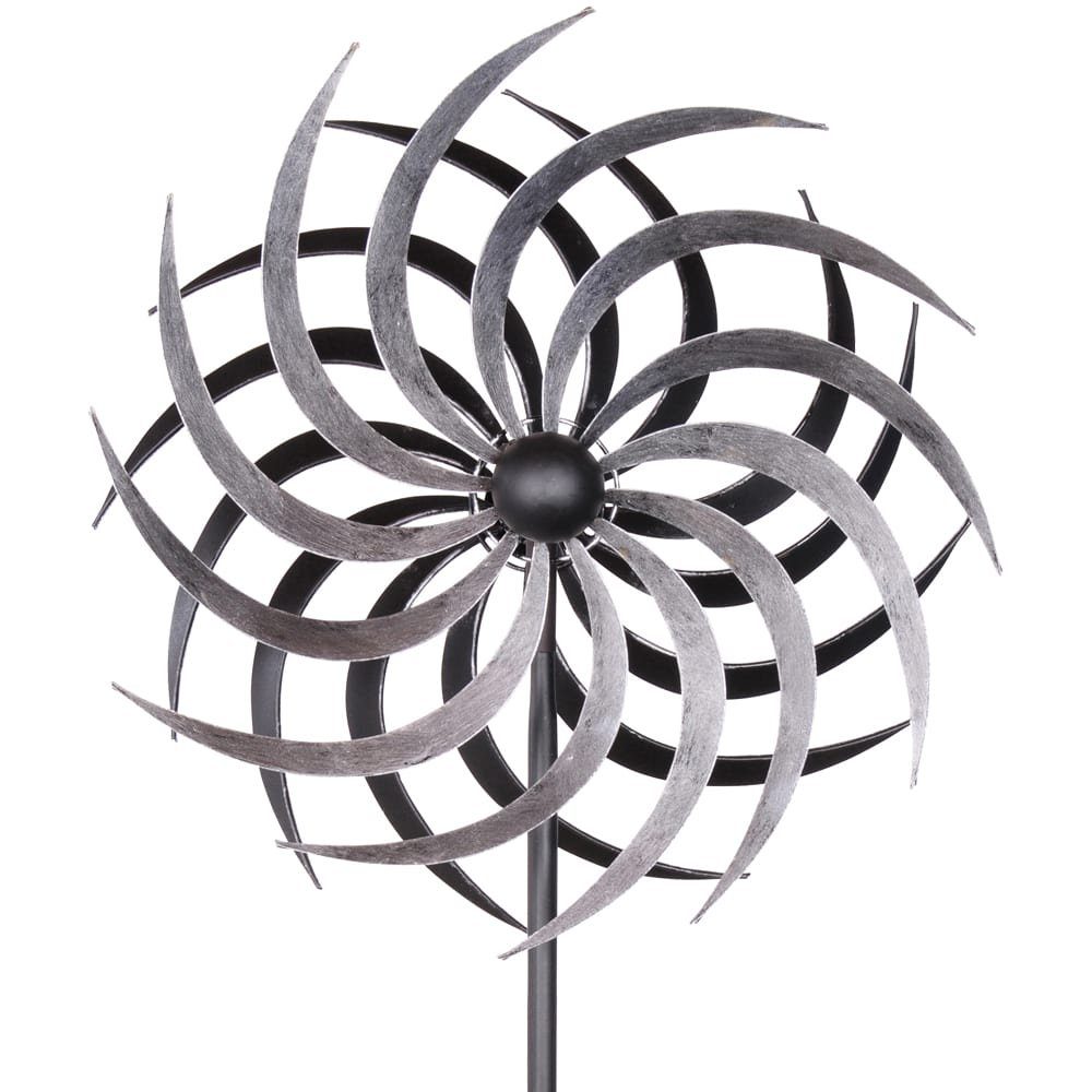 matches21 HOME & HOBBY Gartenstecker Windrad Gartendeko Metall Blüte