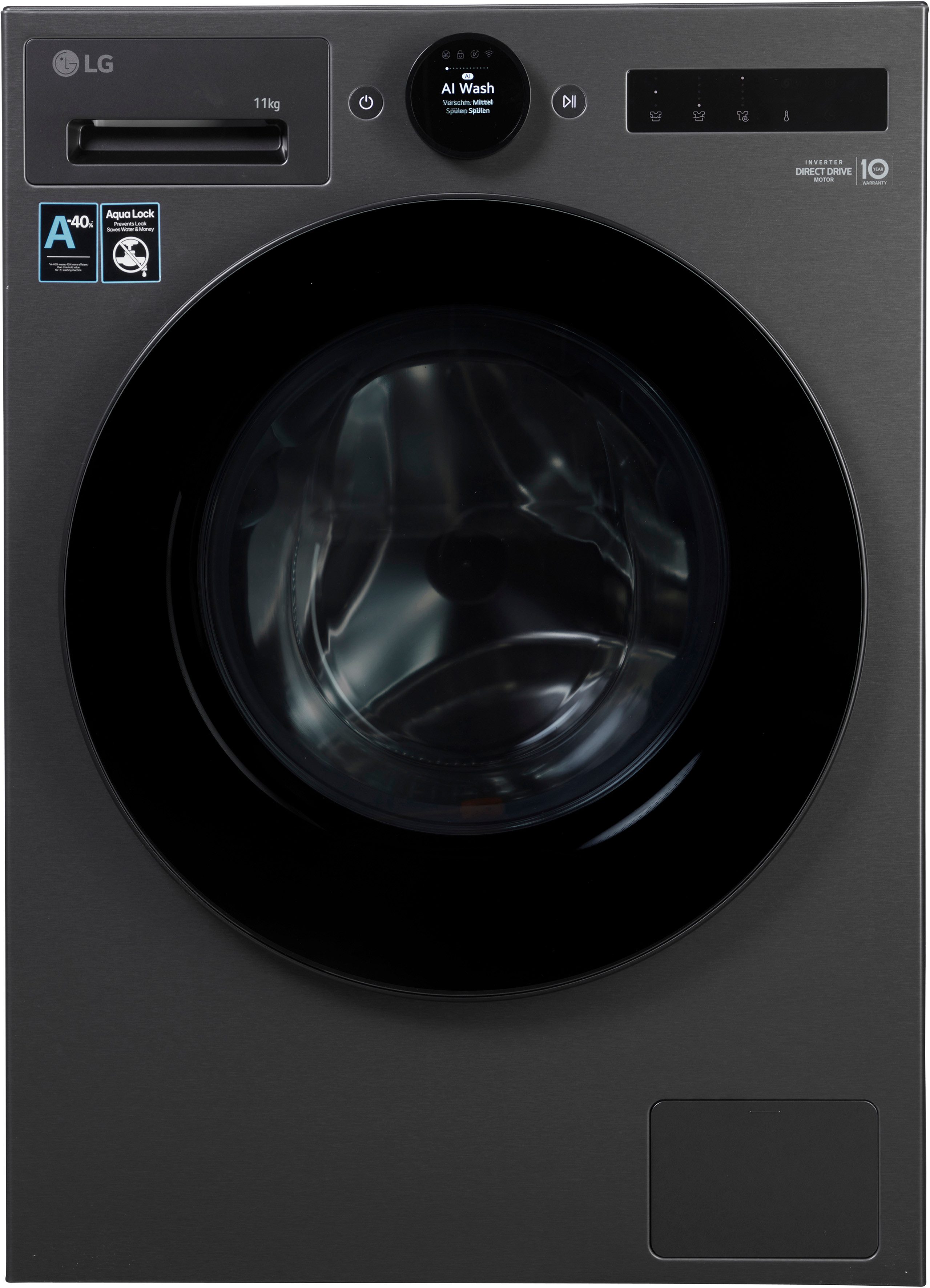 LG Waschmaschine F4WX801YB, 11 kg, 1400 U/min, digitales Touchdisplay