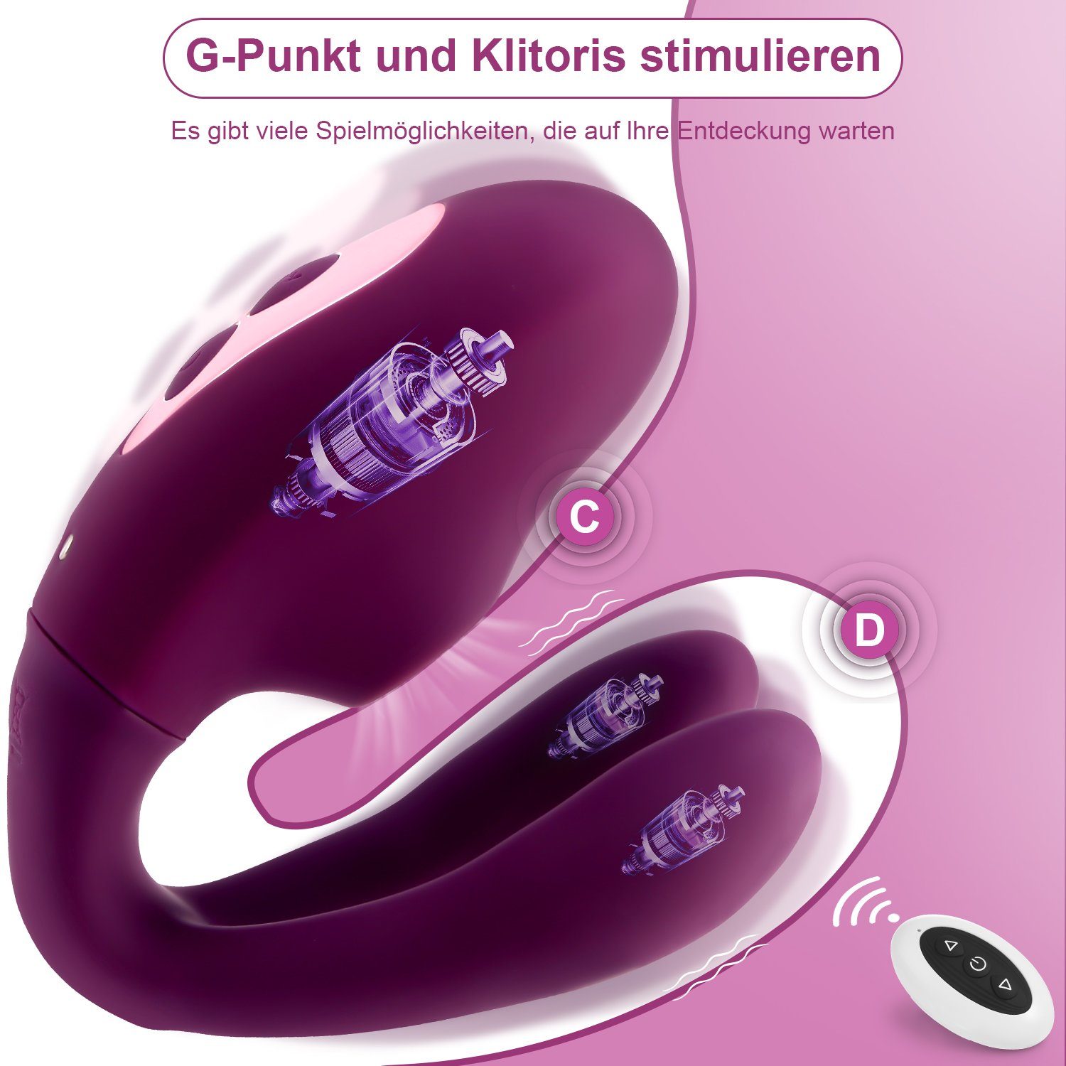 1 LETGOSPT Klitoris Spielzeug Paar-Vibrator Sex 10 Vibratoren Mit Saugenmodi & Klitoris die IN Sauger Paare 3 Frau Erotisches für 10 Vibrationsmodi, Vibrator,