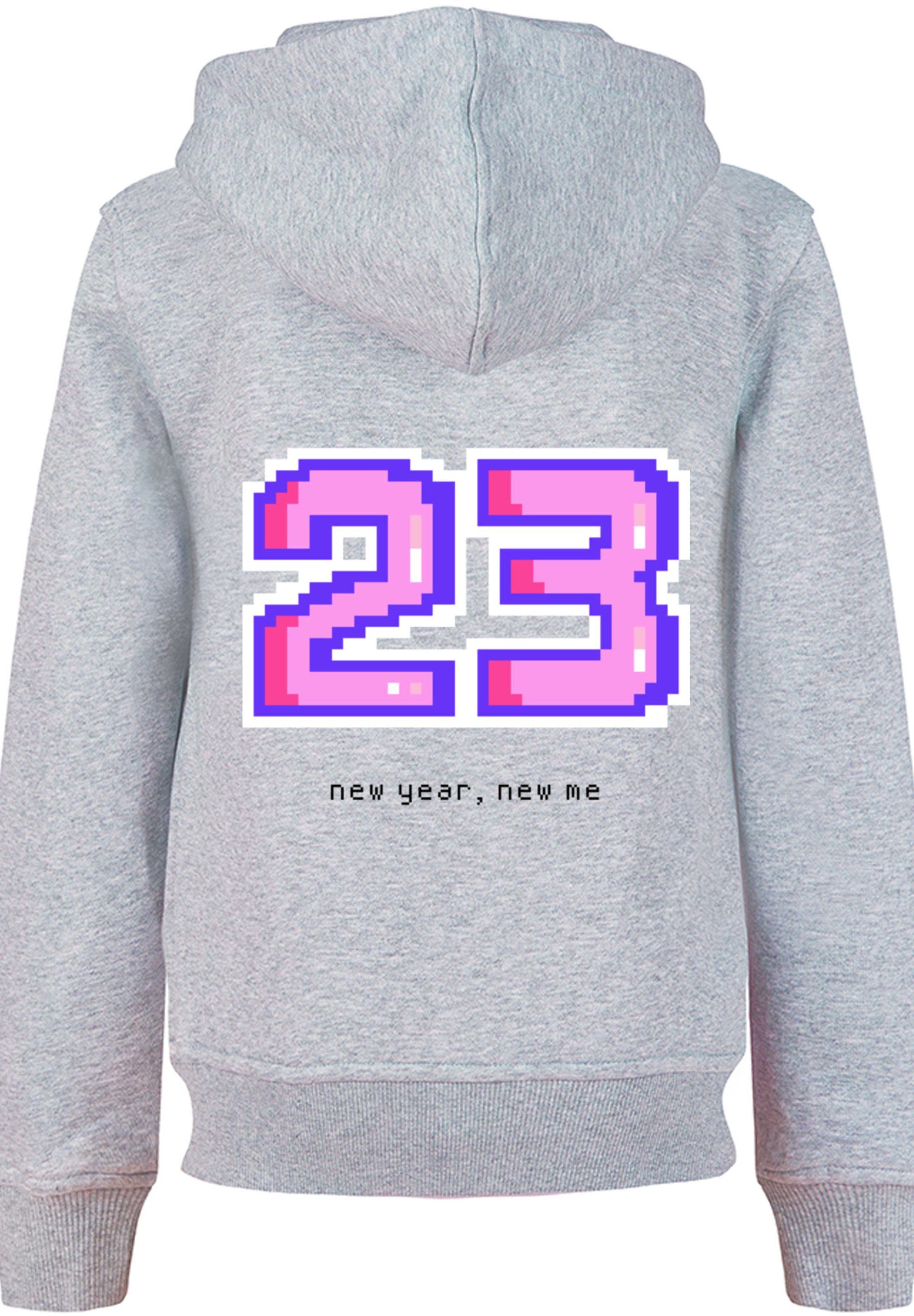 F4NT4STIC Party SIlvester Print Happy People Kapuzenpullover grey heather Only