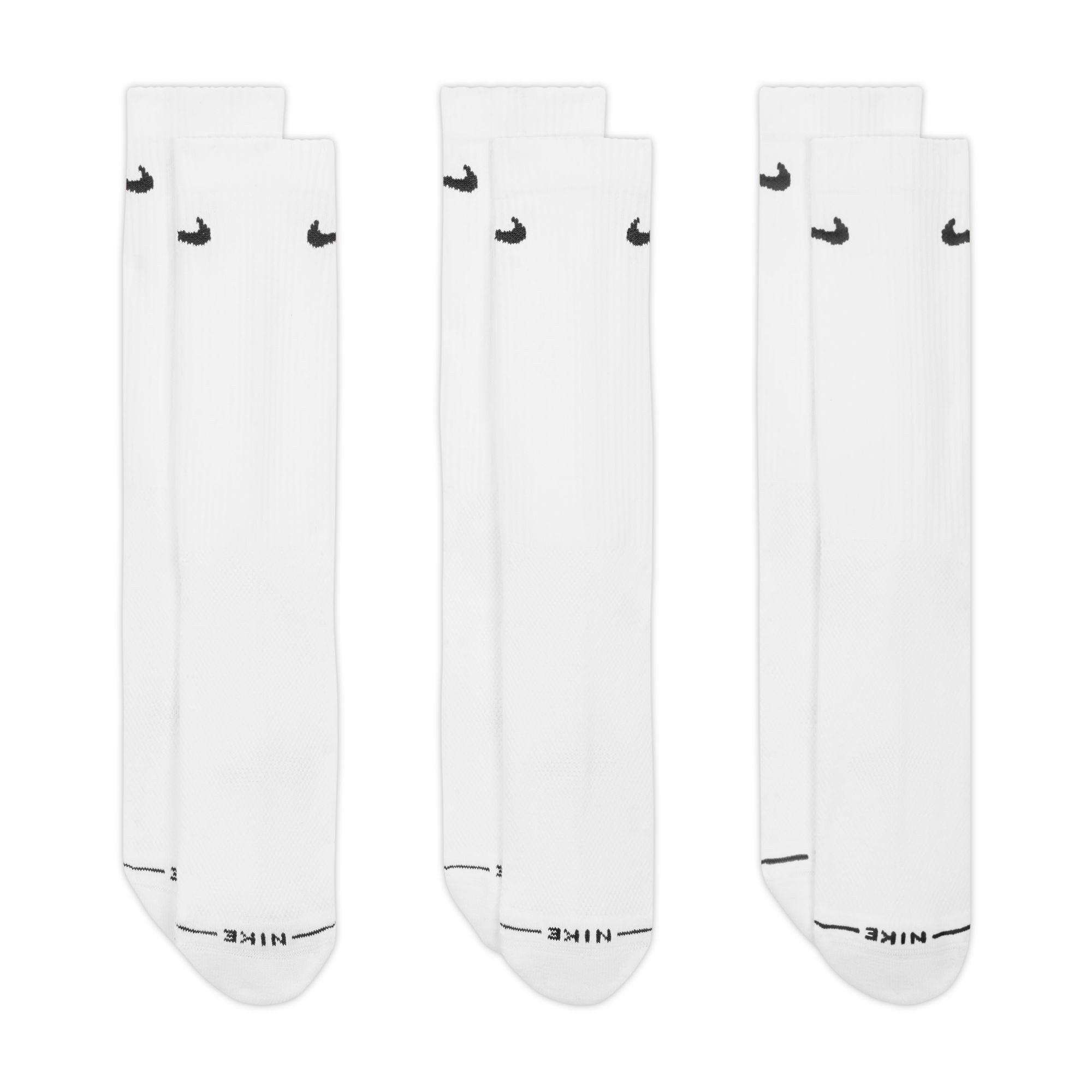 Nike Sportsocken U NK ED ELVD CRW 3P - 144 für sportliche Aktivitäten, sportlicher Stil, angenehmes Tragegefühl