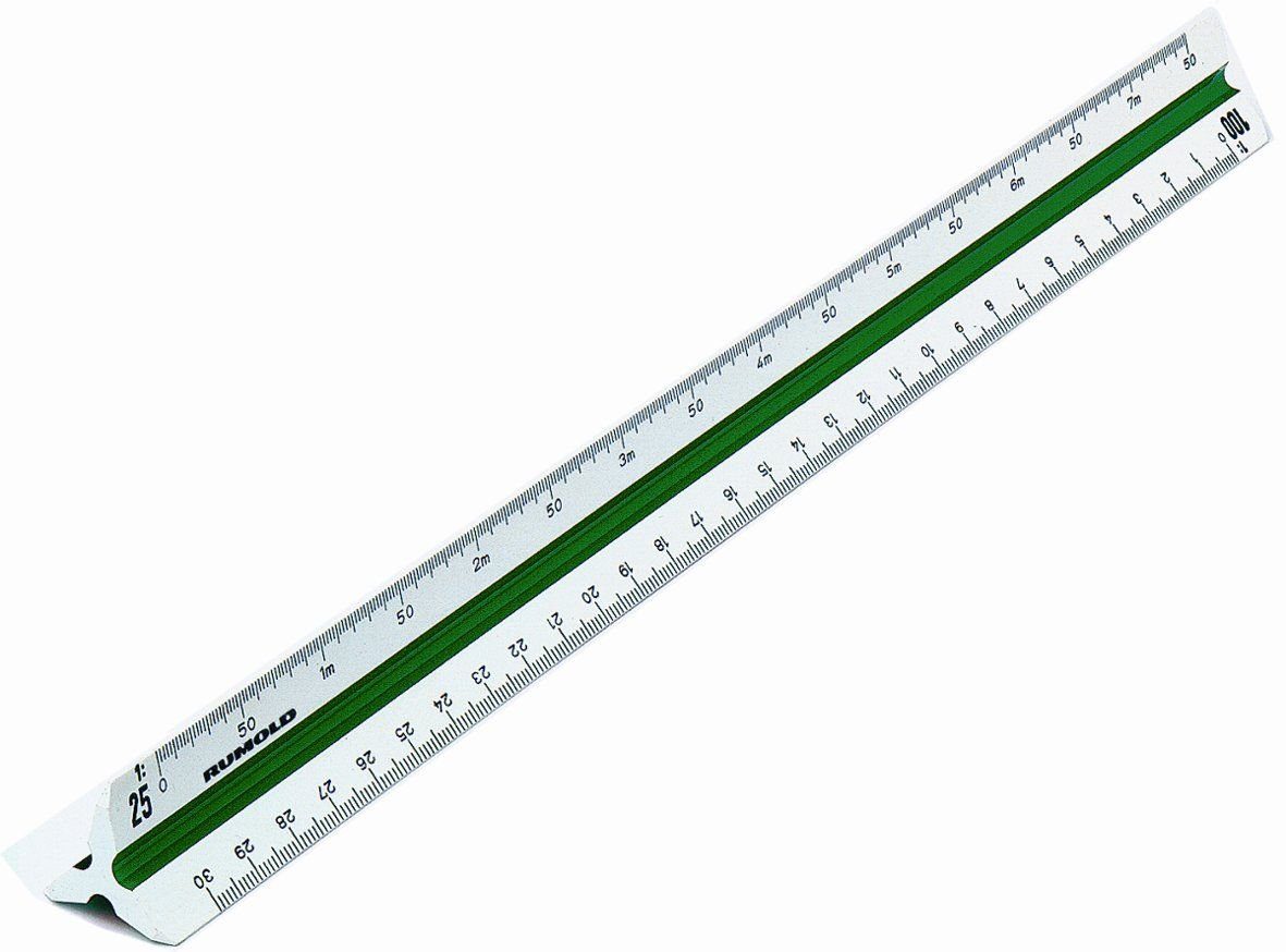 Architekt 4 Rumold Dreikantlineal Kugelschreiber RUMOLD weiß cm, 30,0