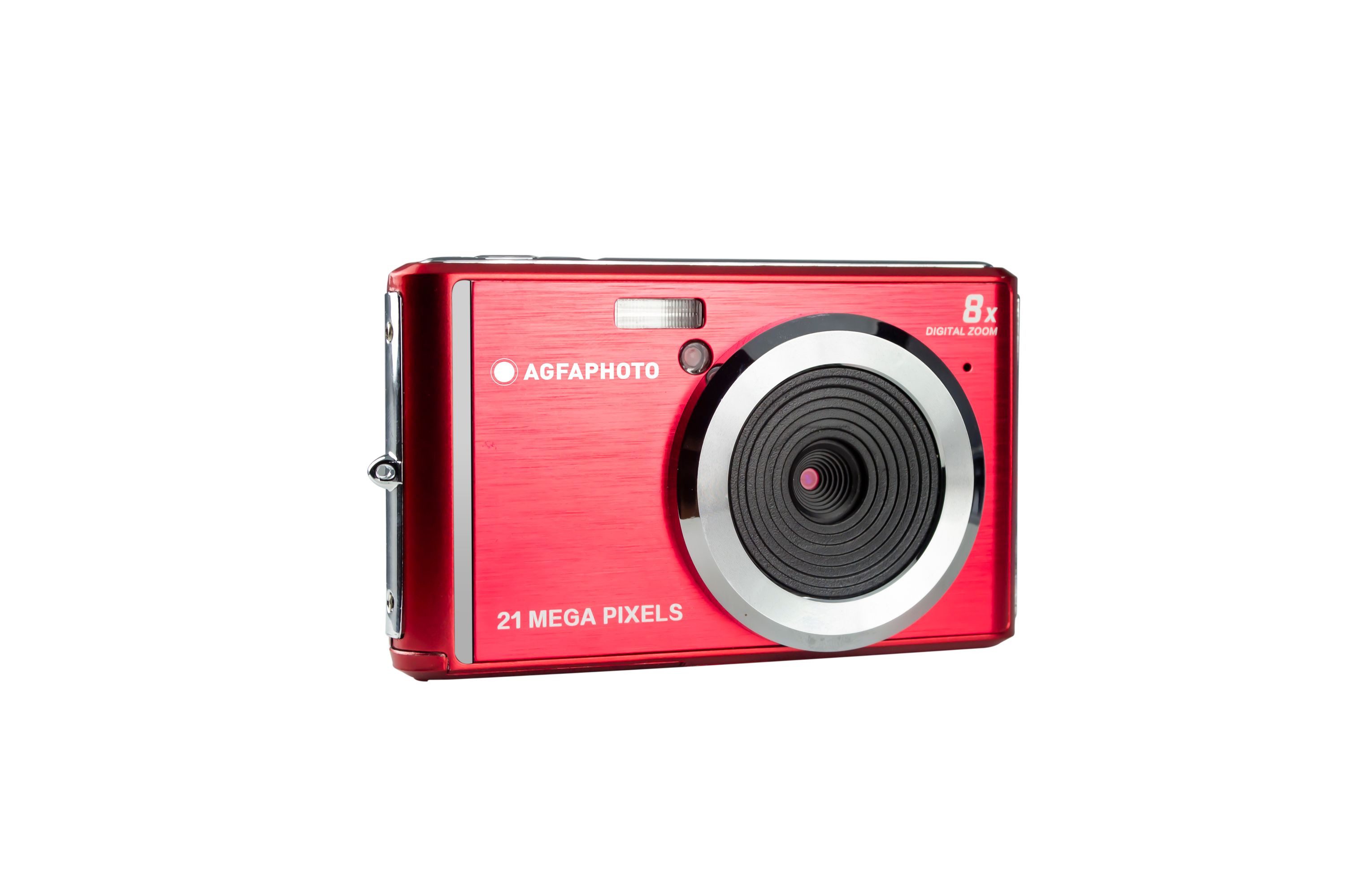 AgfaPhoto DC5200ROUGE Kompaktkamera (CMOS-Sensor, 21 Megapixel, 720p Videoaufnahmen, Kompakt)