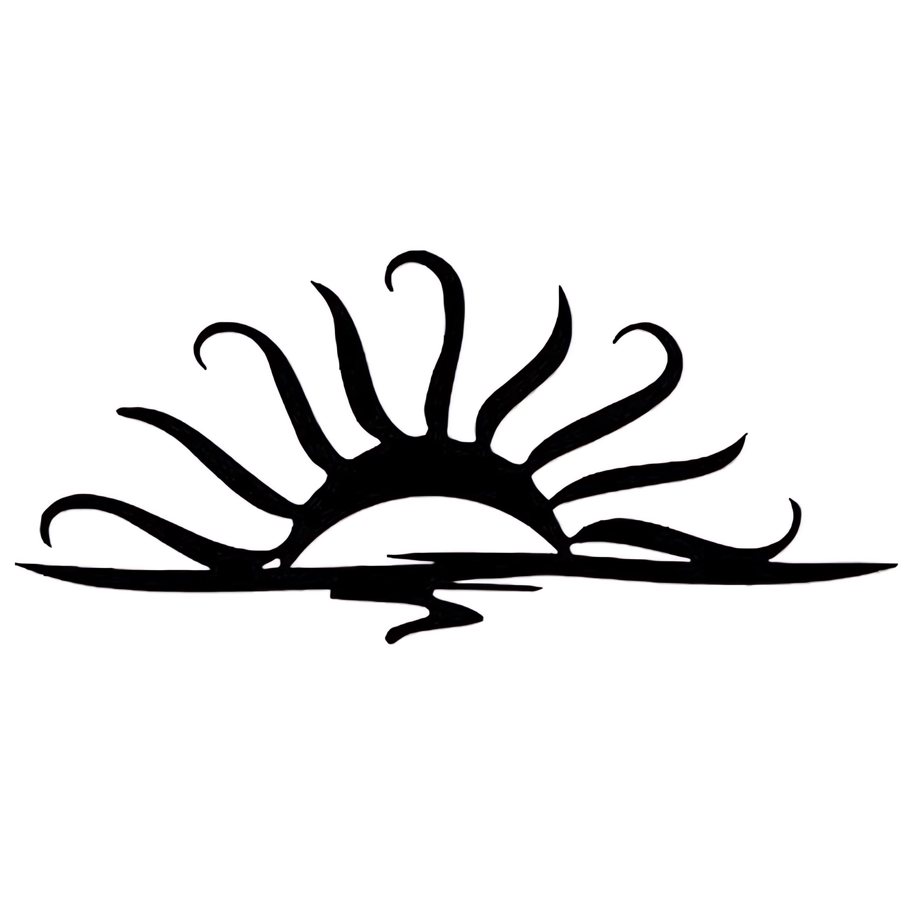 Wanddekoobjekt Sonnenaufgang am Meer Wanddekorationen aus Metall, Metall, Einfachheit