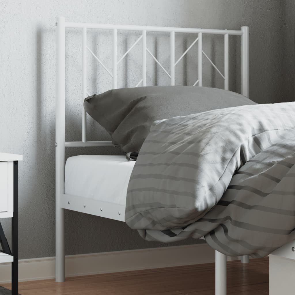 vidaXL Bett Ersatz-Kopfteil Metall Weiß 75 cm (1-tlg)