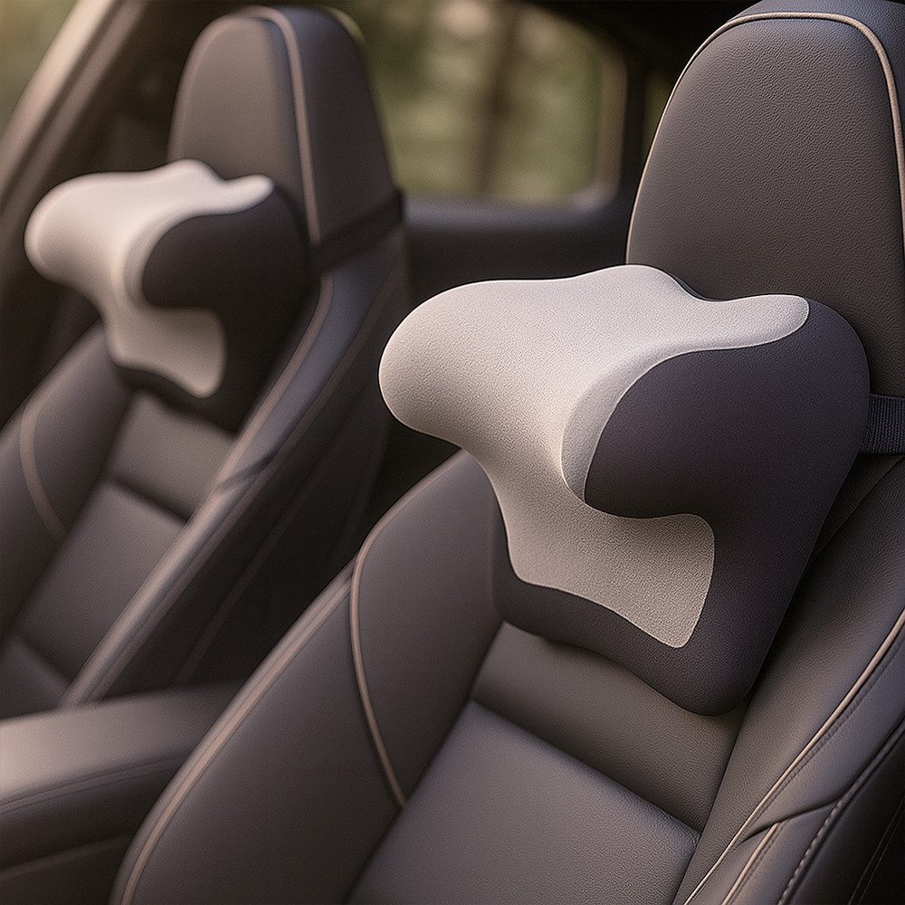 JASLIFE Autokopfstütze Auto Kopfkissen – Nackenstütze für Auto, massagekissen auto, (Packung,  ergonomisch, mit Memory-Schaum, ideal für lange Fahrten), Perfekt als Geschenk für Familie, Freunde oder sich selbst.