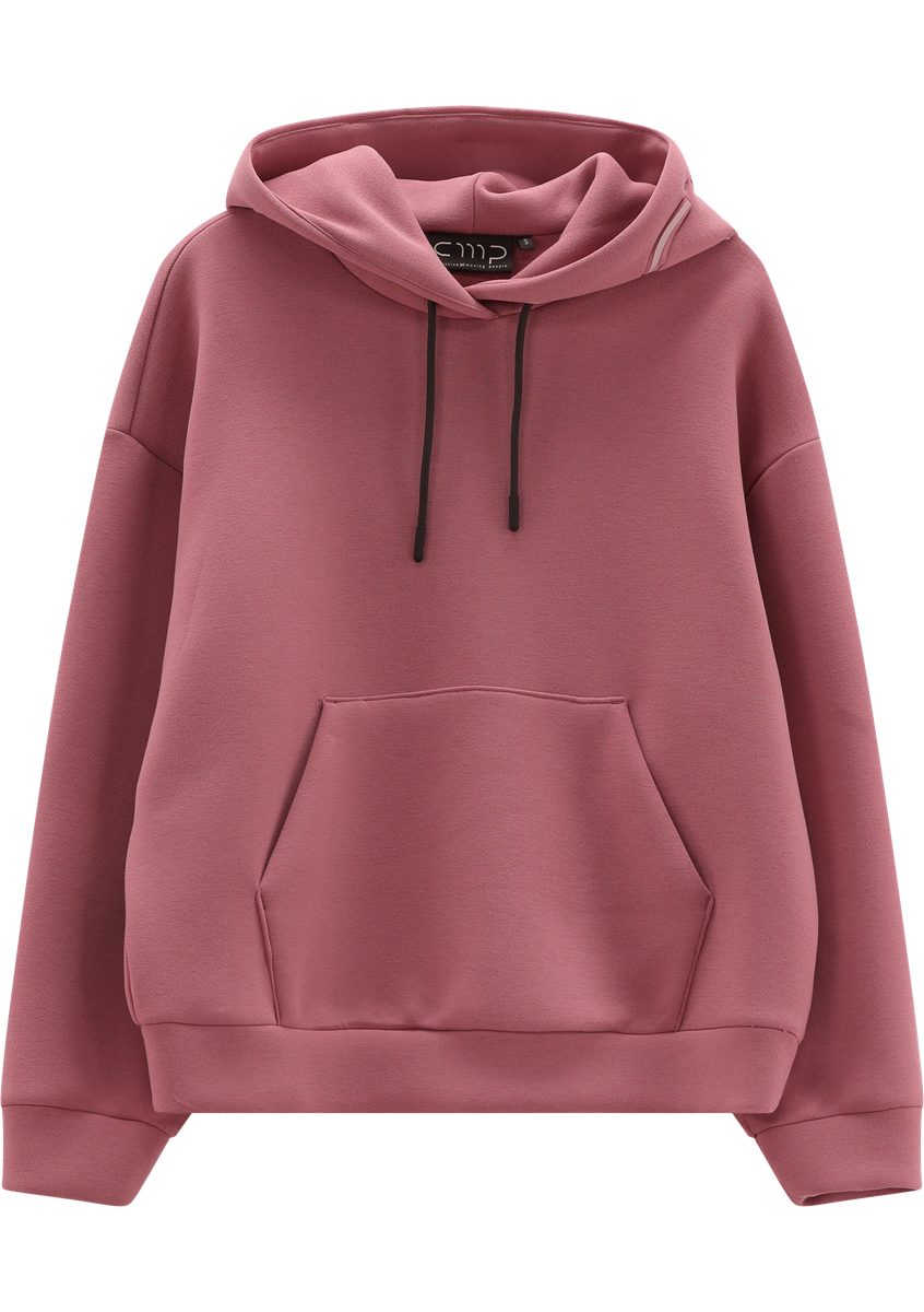 CMP Kapuzenpullover WOMAN SWEAT FIX HOOD mit fixierter Kapuze, aus Polyester, Viskose und Elasthan