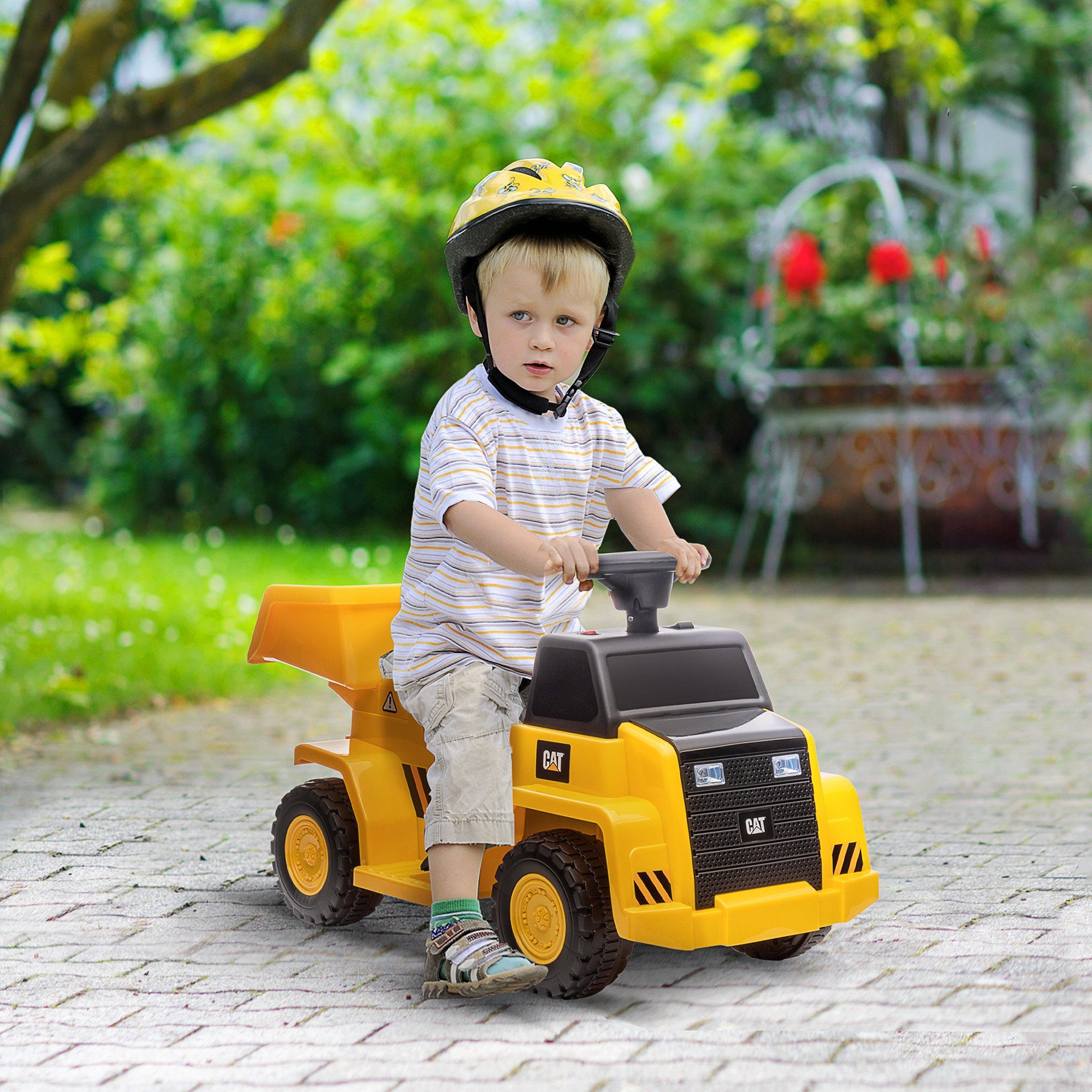HOMCOM Elektro-Kindertraktor Spielfahrzeug mit kippbarer Ladefläche, günstig online kaufen