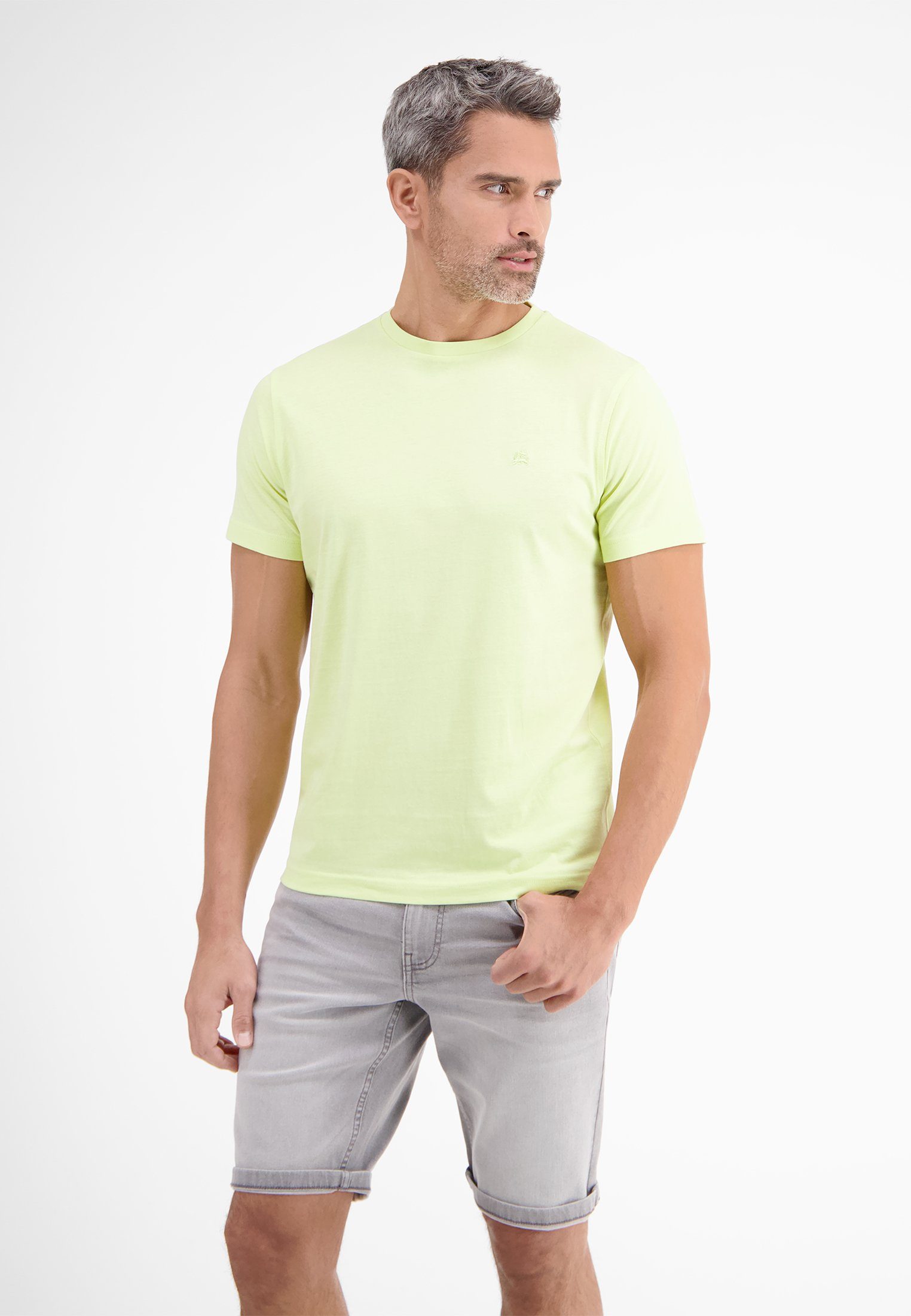 LERROS T-Shirt LERROS Basic T-Shirt LEMONGRASS in vielen Farben