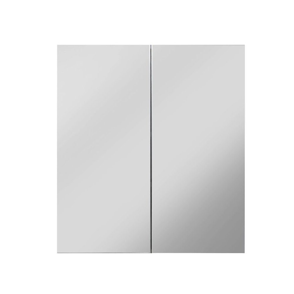 trendteam Badezimmerspiegelschrank Line/Skin Spiegelschrank Badspiegel Spiegel in Rauchsilber 60 x 67 x 18 cm