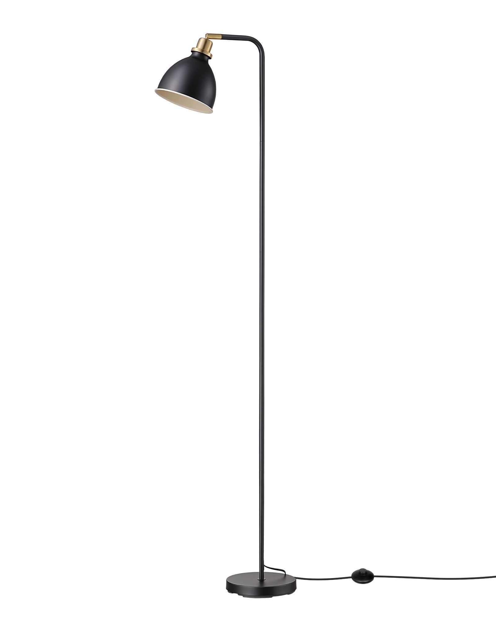 EDISHINE Stehlampe Wohnzimmer, LED wechselbar, warmweiß, Leselampe für Büro & Arbeitszimmer, Schwarz, 155cm