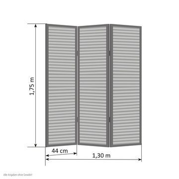 Homestyle4u Paravent 3fach Holz Raumteiler Bambus braun, 3-teilig