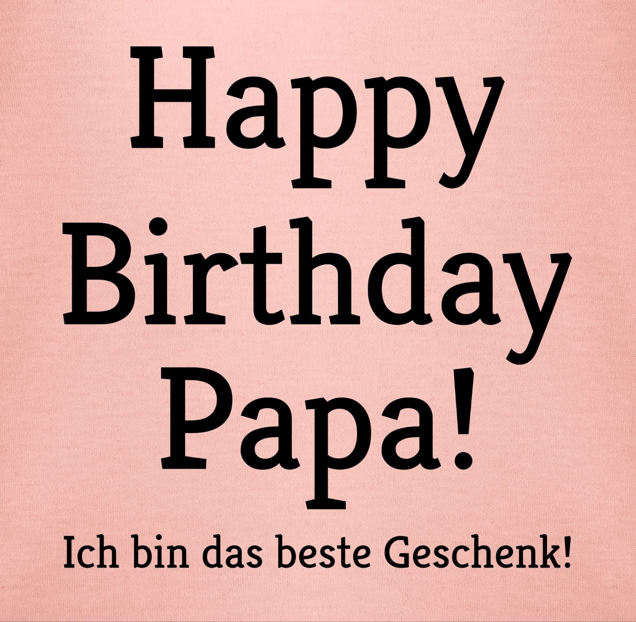 Shirtracer T-Shirt das bin Babyrosa Happy Geschenke Ich Event Birthday 1 Geschenk! Baby Papa!
