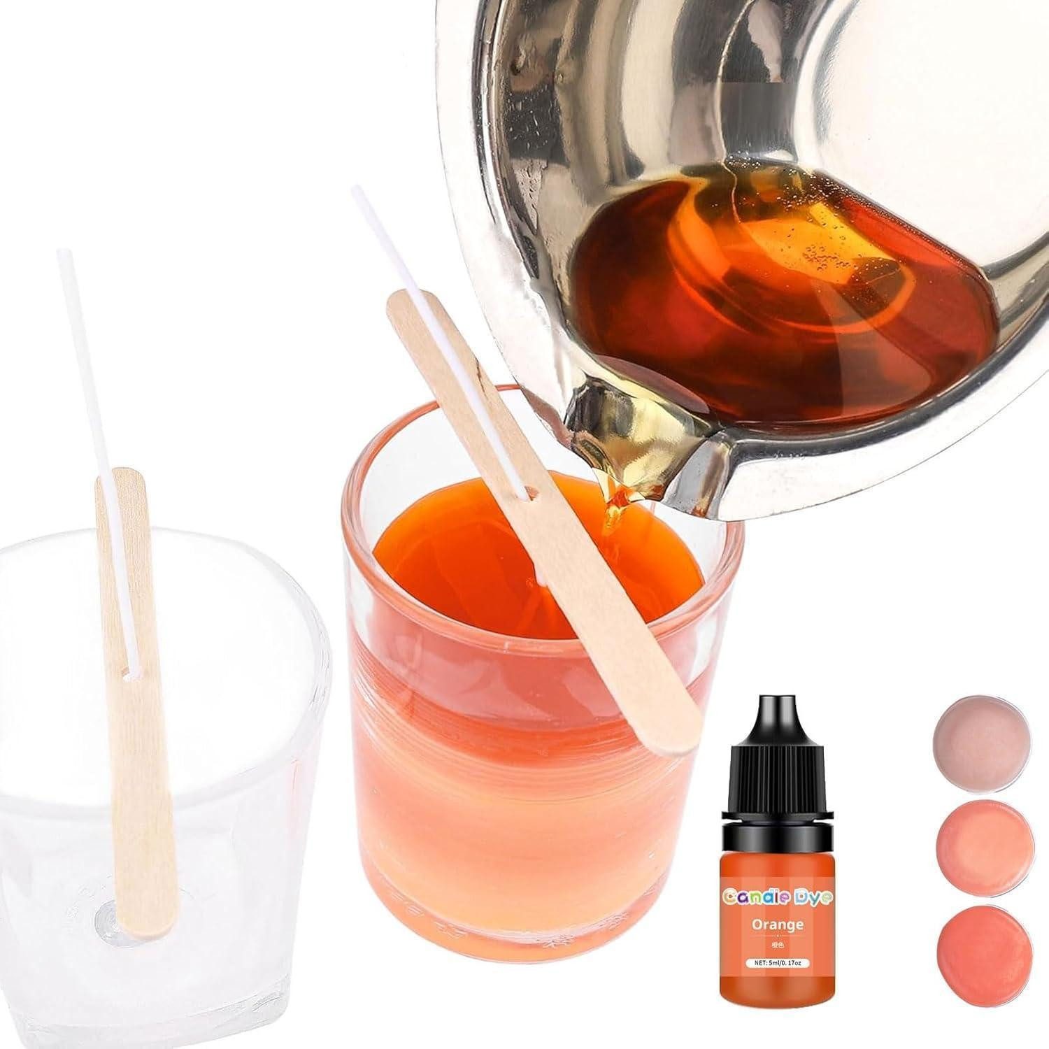 LuxusKollektion Formkerze Kerzenwachs 24 Farben Kerzendochte 24 Farbe mit Kerzendocht Set