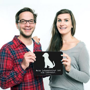 Mr. & Mrs. Panda Mauspad Labrador Lebensretter - Schwarz - Geschenk, Designer Mauspad, Hundebe (1-St), rutschfest