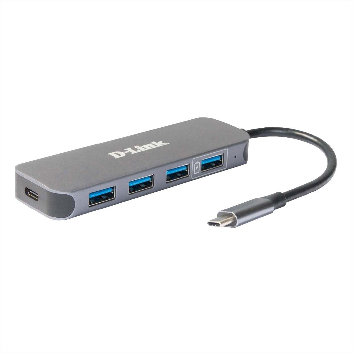 D-Link DUB-2340 USB-C auf 4-Port USB Hub mit Power Delivery Computer-Adapter USB Typ C (USB-C) Männlich (Stecker) zu USB 3 Typ A Weiblich (Buchse)