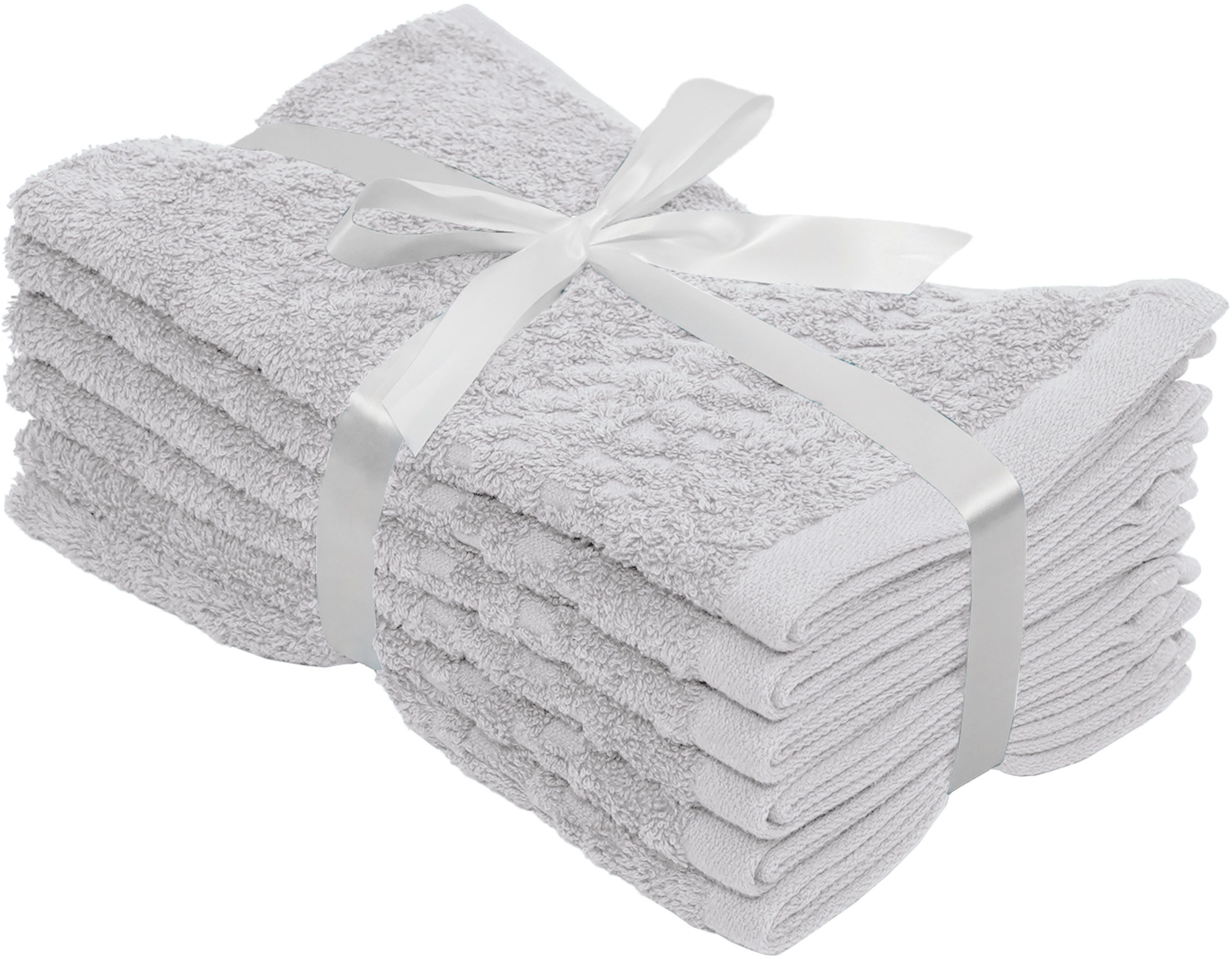 OTTO home Gästehandtücher Regona, Gästehandtücher 30x50cm, flauschig und weich, 500 gr/m², Frottier (Set, 6-St), Premium Handtücher mit Bordüre, Set, 100% Baumw – Bild 4 von 5