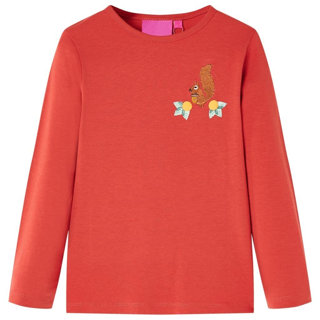 Langarmshirt Kinder-Langarmshirt Dunkelrot 104