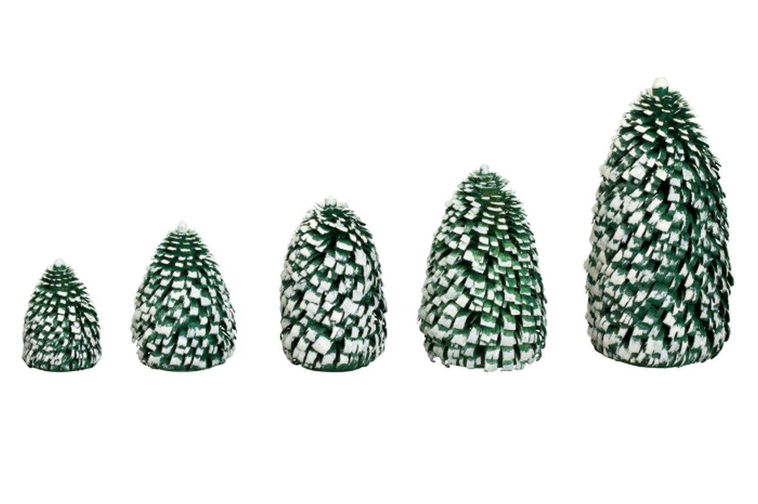 Kunstbaum Ringelbaum Winterfichte grün/ weiß Holzbaum H= 6cm NEU, Höhe 6 cm