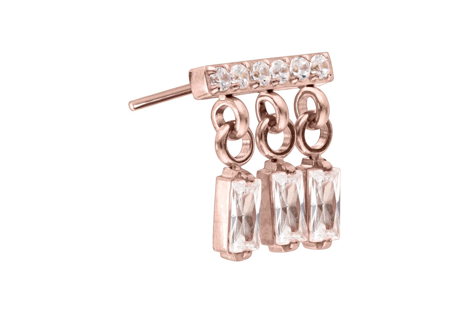 PIERCINGLINE Piercing-Set Titan Aufsatz mit Push Pin WINDSPIEL (Push Pins, 1-tlg)