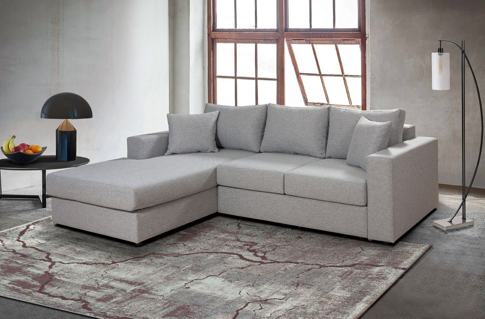 Tesla Dreams Ecksofa LEON Ecksofa mit Schlaffunktion, modulare Garnitur