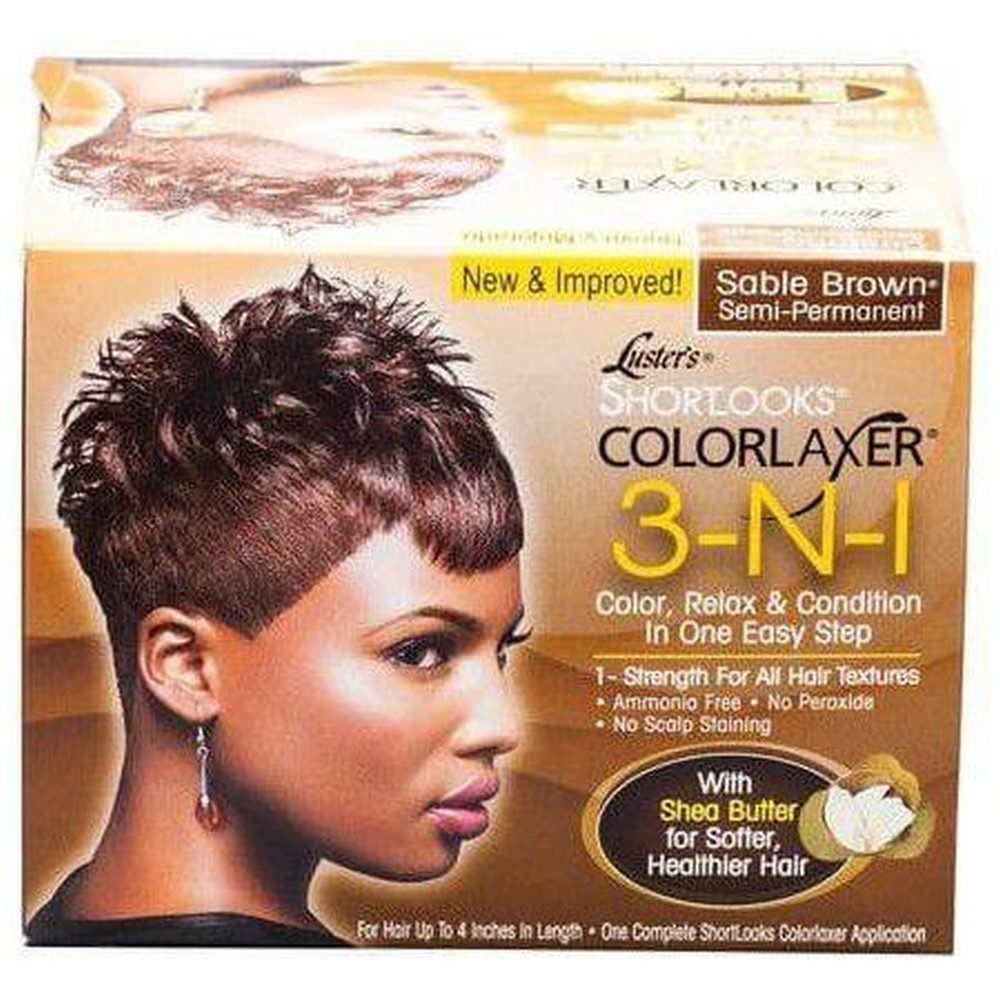 Haarkur Lusters Shortlooks Colorlaxer Semi-Permanent 3 IN 1 Kit Brown Color