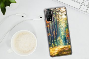 MuchoWow Handyhülle Wald - Sonne - Natur - Herbst, Phone Case, Handyhülle Xiaomi Mi 10T, Silikon, Schutzhülle