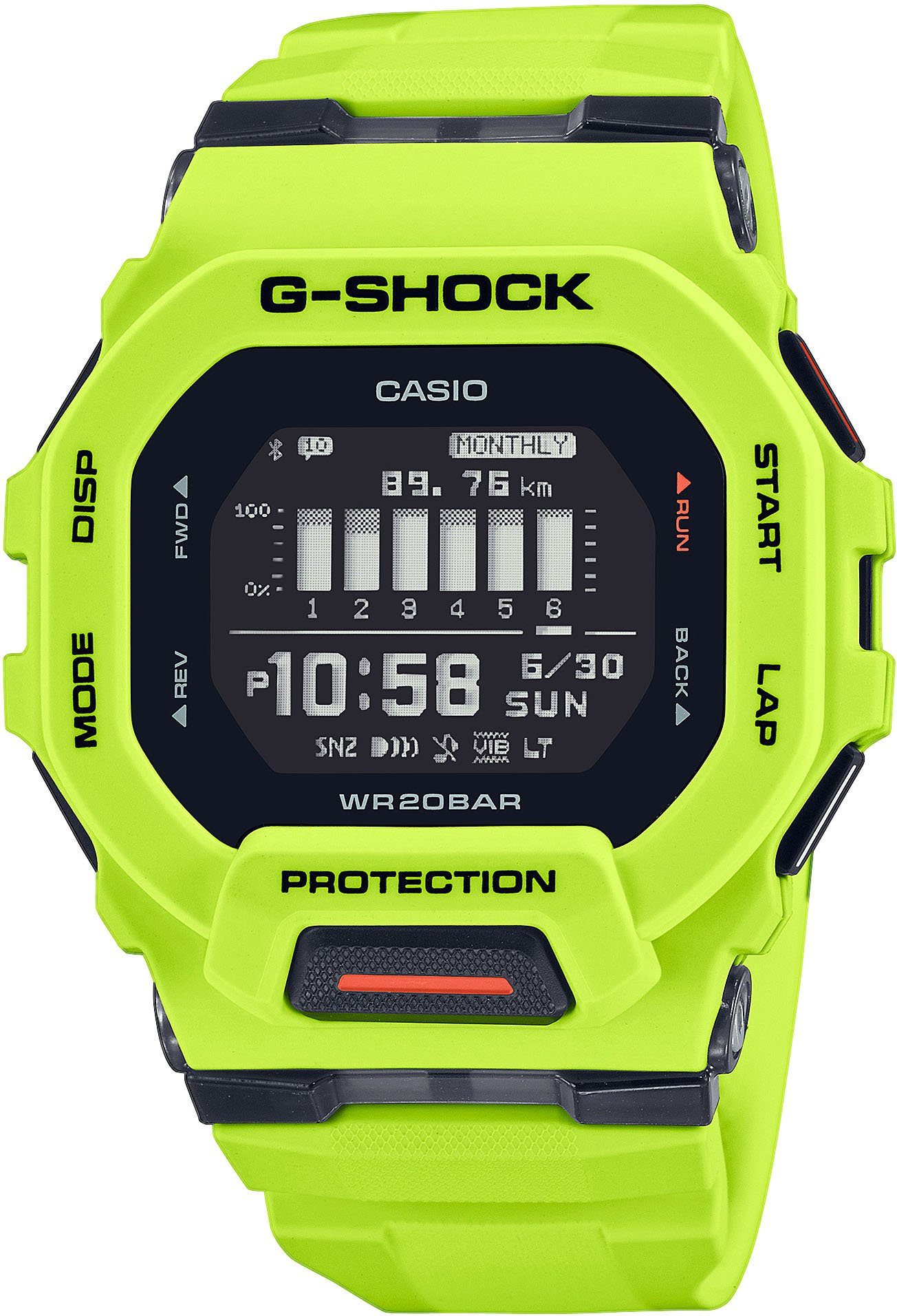CASIO G-SHOCK GBD-200 Smartwatch, Armbanduhr, Herren,Bluetooth,Schrittzähler,bis 20bar wasserd.,digital