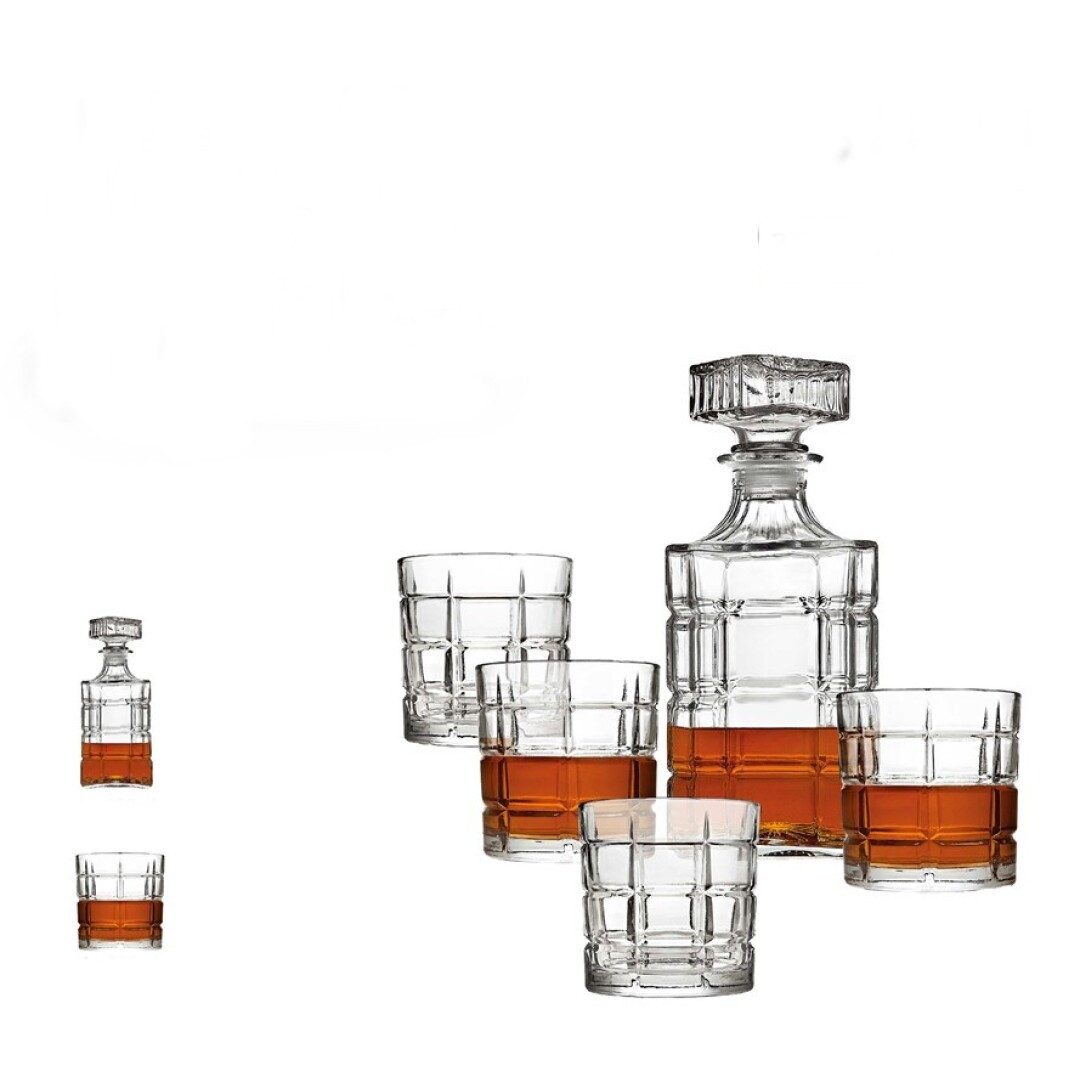 Whiskyglas Whisky Set mit Karaffe Dekanter Whiskeyset 5-tlg. Whiskeygläser Whisky