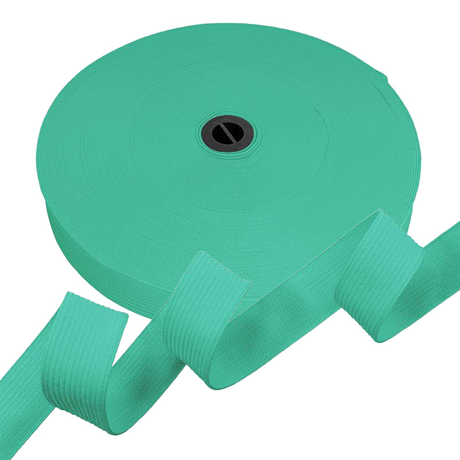 maDDma Gummiband 25m Gummiband Gummilitze 20mm flach gestrickt Stretch Elastisch, 533 helltürkis