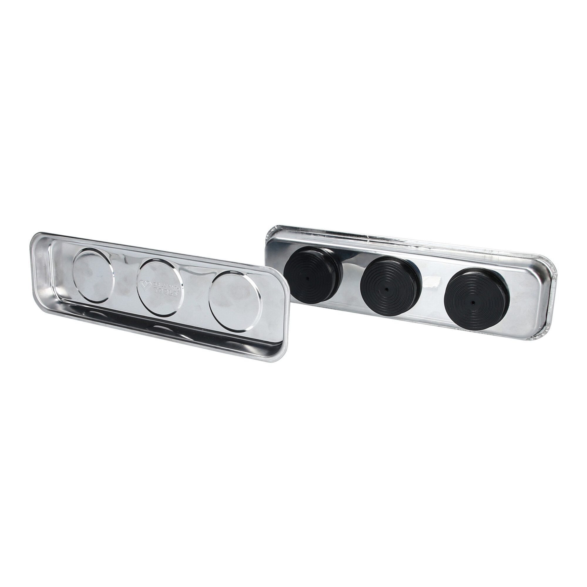 Brilliant Tools Werkstattwagen Brilliant Tools Magnetisches Tablett / Schale-Set aus Edelstahl 65 x 2