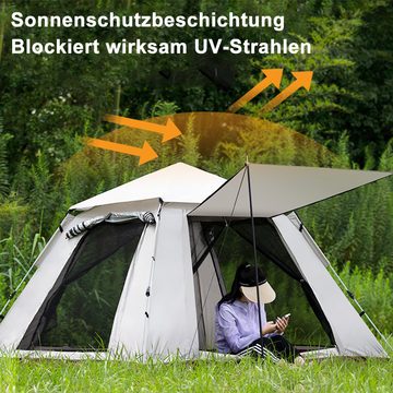 NUODWELL Kuppelzelt Camping Zelt, Familie Kuppelzelte für 3-4 Personen Pop up Wurfzelt