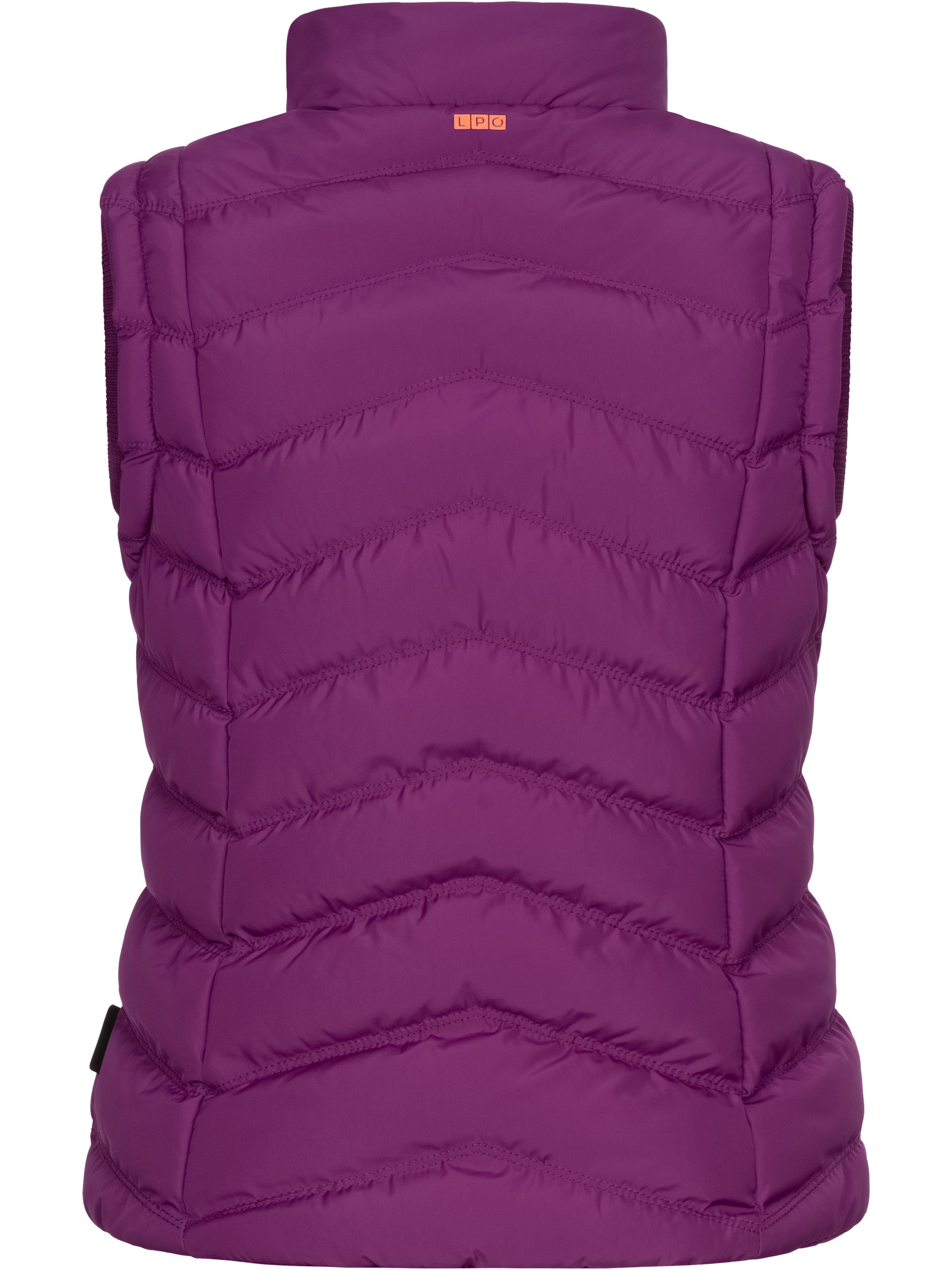 DEPROC Active Steppweste ELKLANDS WOMEN Stehkragen Steppweste mit grape CS