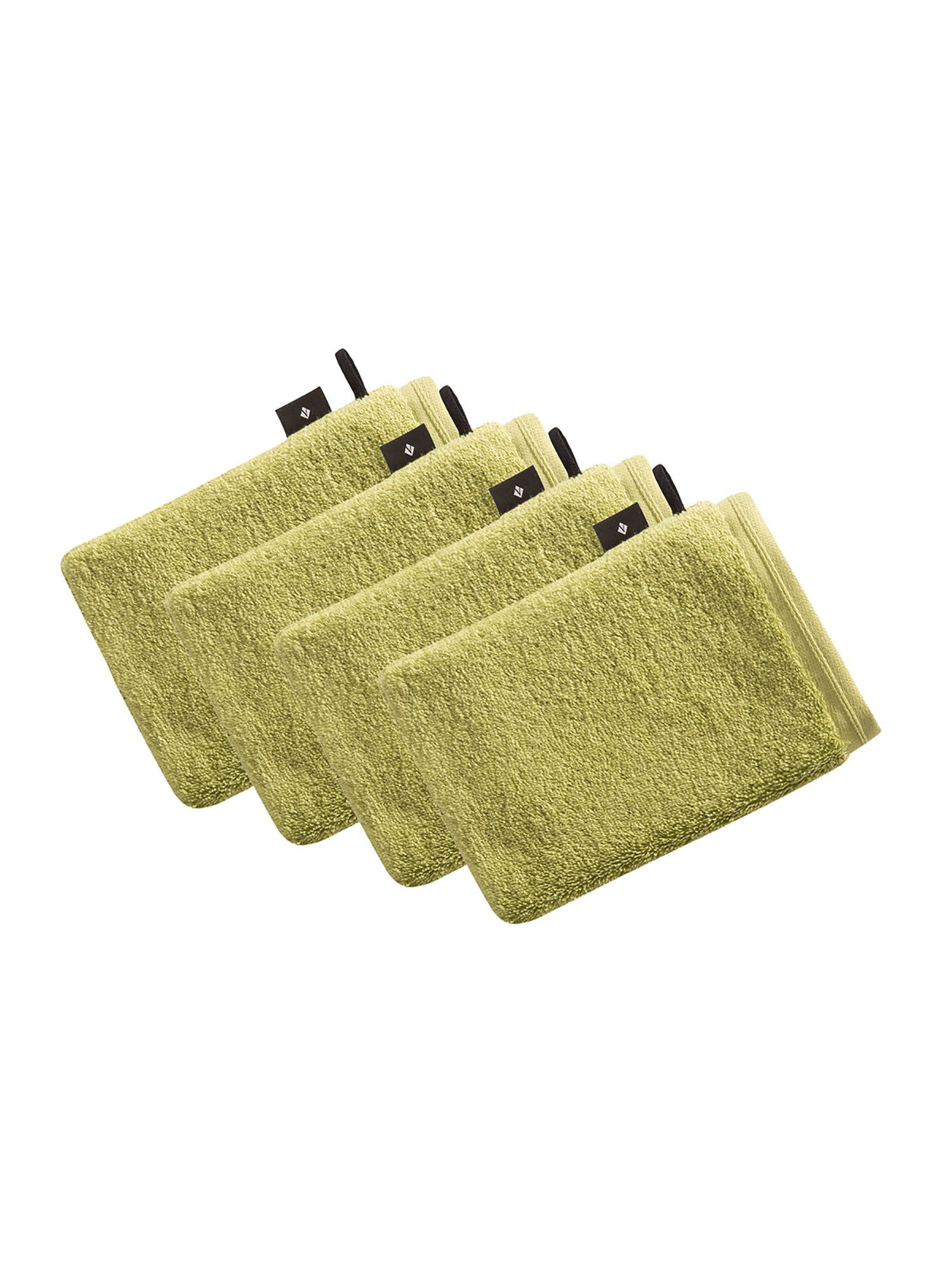 Vossen Waschhandschuh 4er Pack Waschhandschuh 22 x 16 cm Vegan Life, Frottier (Spar-Set, 4-St)