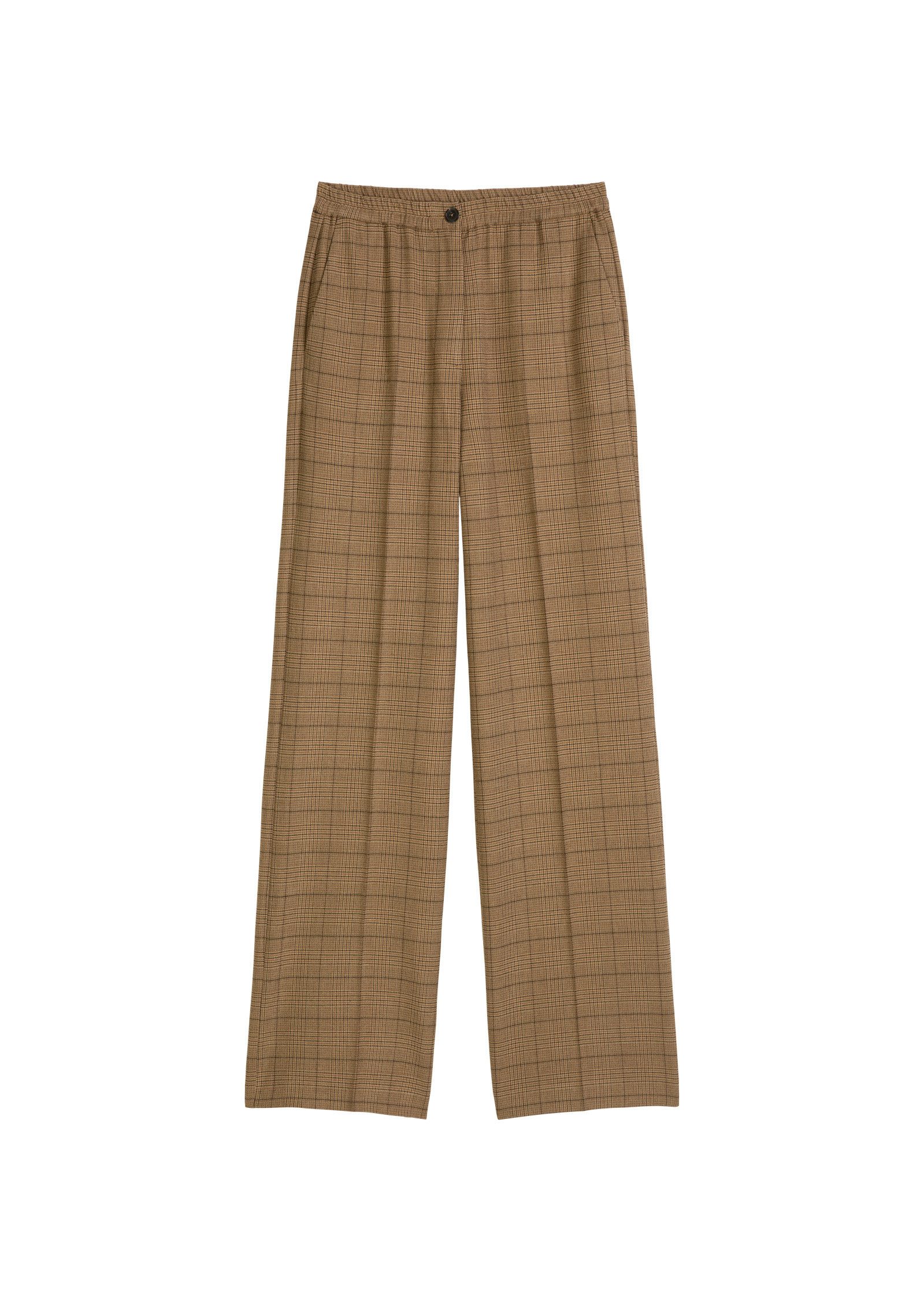 Chinohose mit Glencheck-Muster