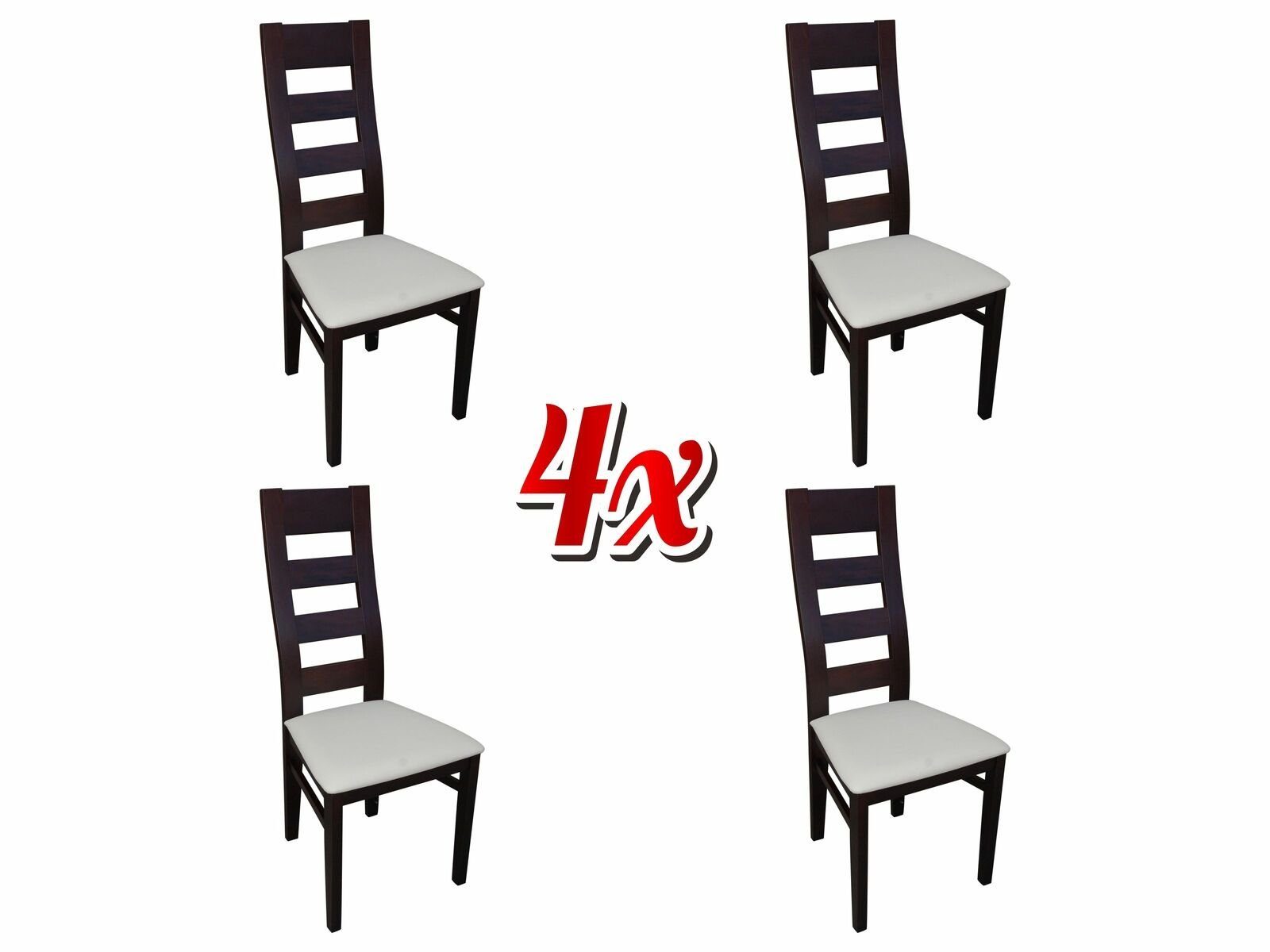 Stoff Neu Textil 4x Stuhl, Sessel Esszimmer Holz Design Stuhl JVmoebel Set Stühle Polster Gastro