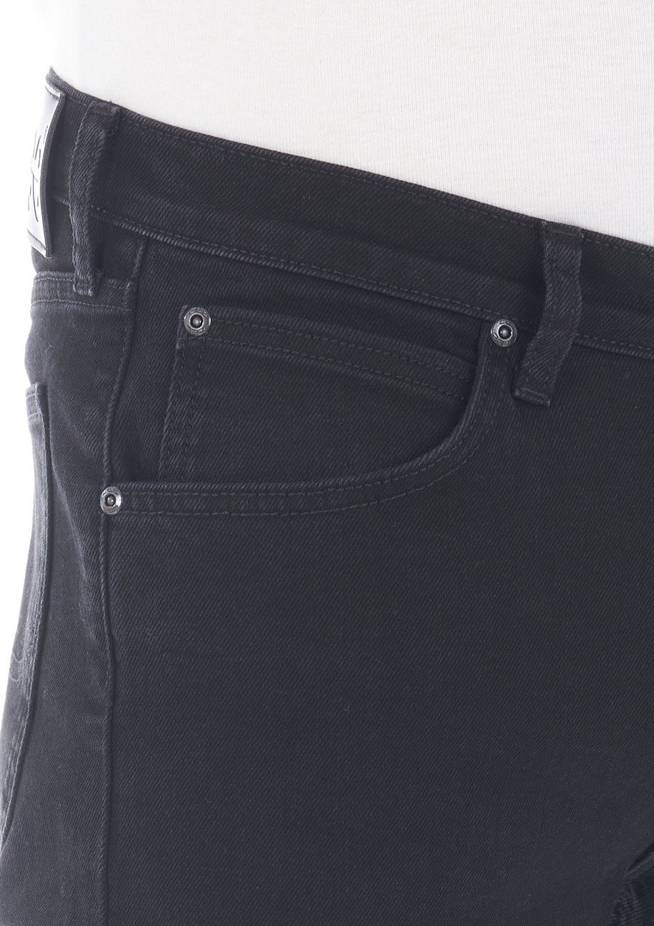 Hose Straight-Jeans Zip Fit Daren Black (LSS3PCQE3) Herren Jeanshose Fly Stretch Denim Rinse Lee® Regular mit