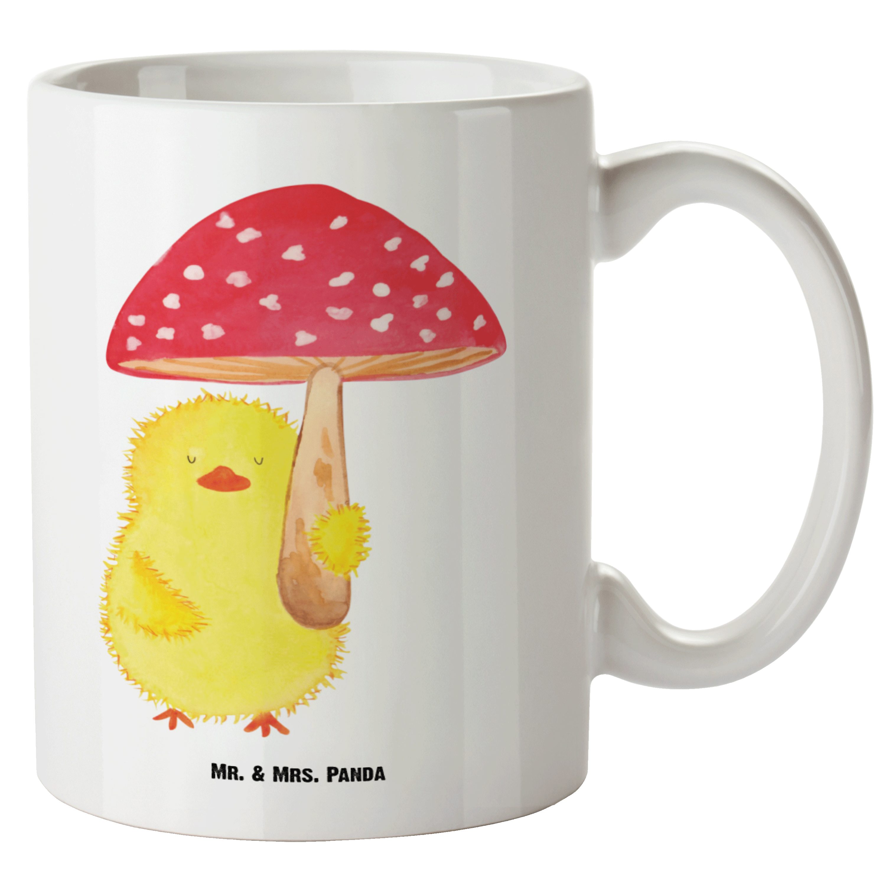 Tasse Weiß Tasse, Mr. & Keramik Jumbo Küken Tasse Mrs. Panda XL XL - - Osternest, Beche, Geschenk, Fliegenpilz