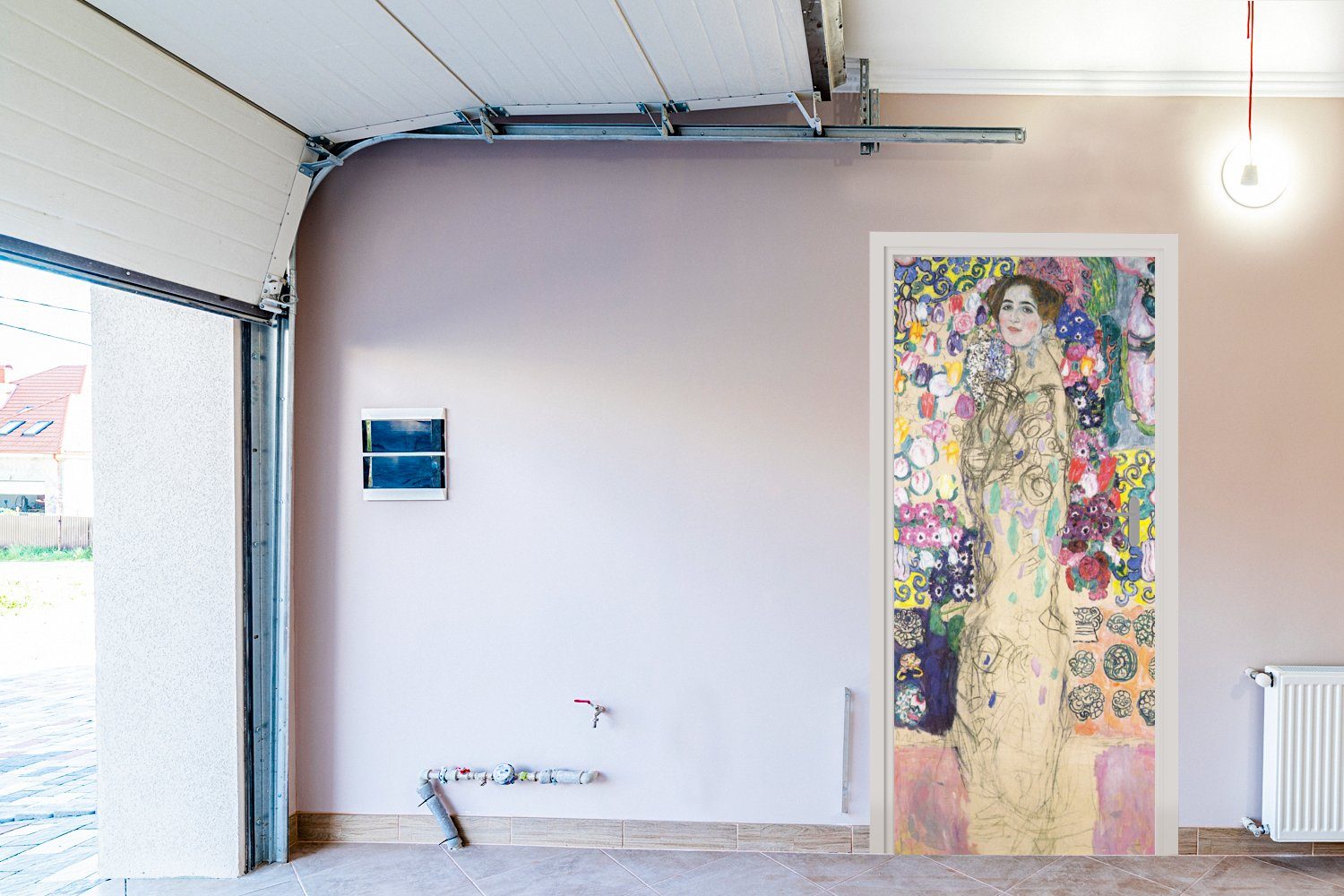 Klimt, Ria Munk Matt, Bildnis III bedruckt, Gustav cm Türtapete Türaufkleber, St), (1 MuchoWow der Fototapete Tür, für - 75x205