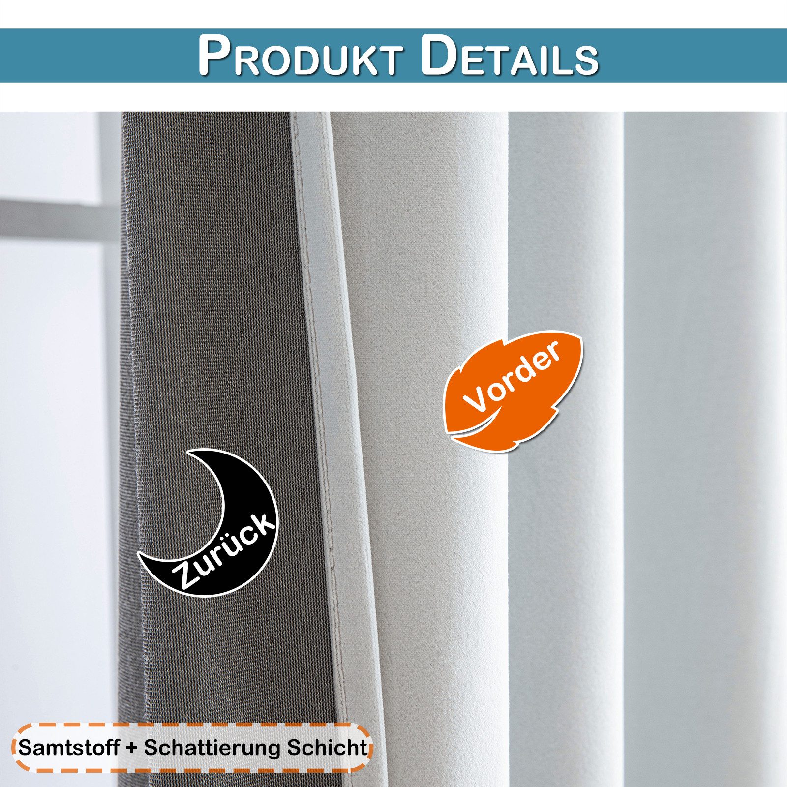 Jibenhome Gardine 2er Verdunkelungsvorhang Kräuselband, Dicken Thermovorhan günstig online kaufen