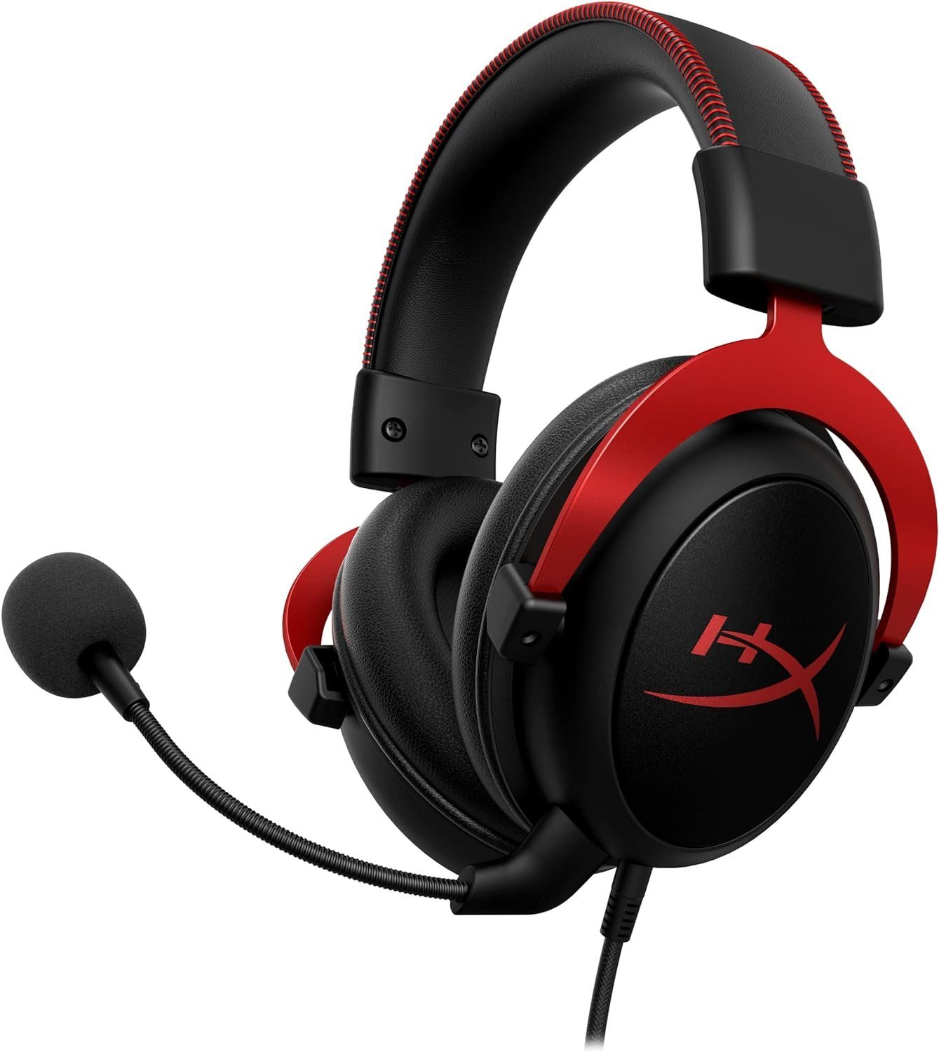 HyperX Gaming-Headset (Firmware aktualisieren (Update firmware), Bluetooth, Gaming-Kopfhörer Rot Verbessertes Klangerlebnis durch Firmware-Update)