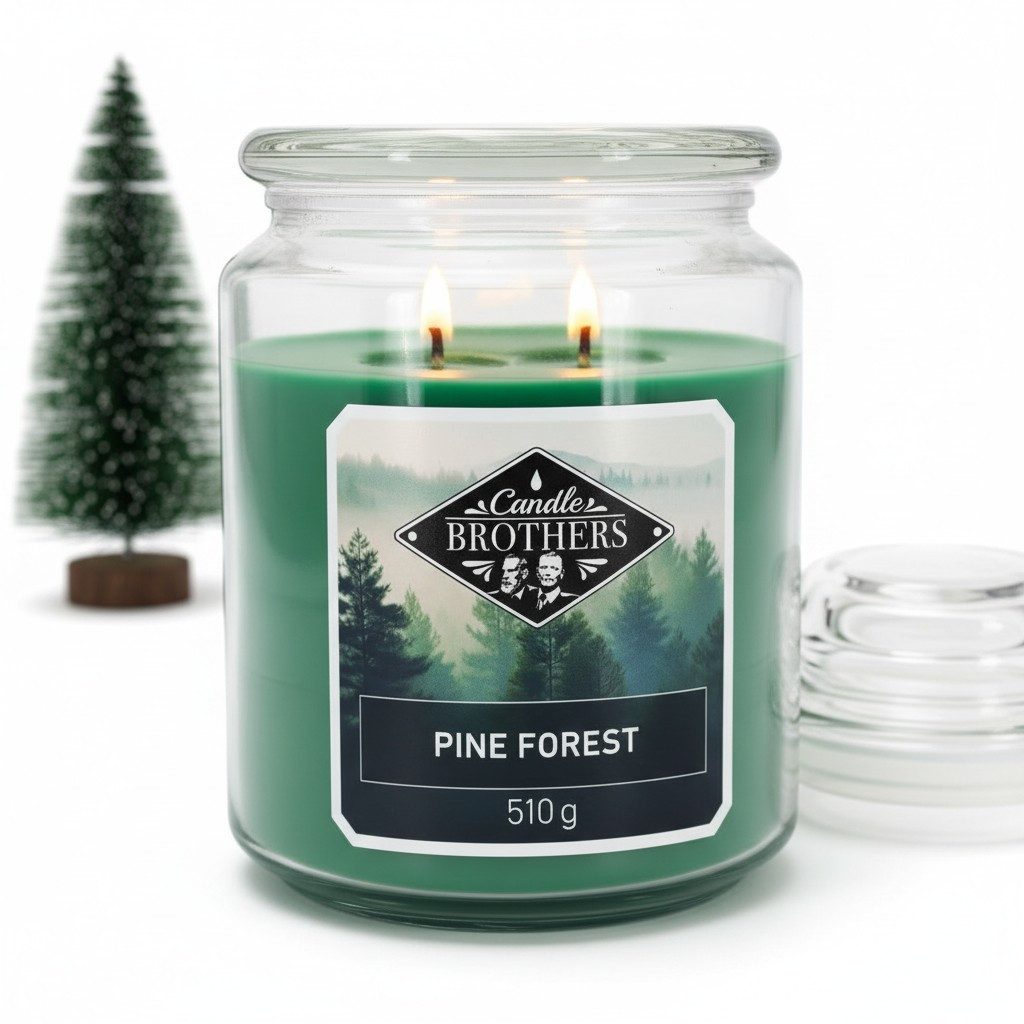 Candle BROTHERS Duftkerze Candle Brothers Duftkerze „Pine Forest“ – Frischer Waldduft, 510g (Einzeln, 1-tlg., Einzeln), Candle Brothers Düfte – Bild 2 von 5