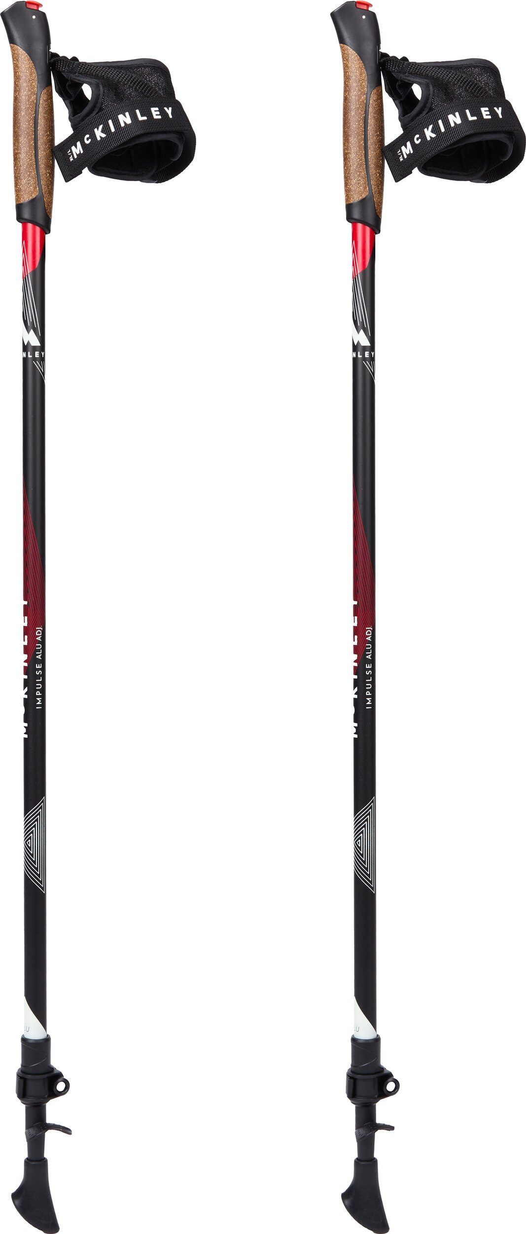 McKINLEY Nordic-Walking-Stöcke NW-Stock Impulse Adj. ALU I RED/BLACK NIGHT/GREY