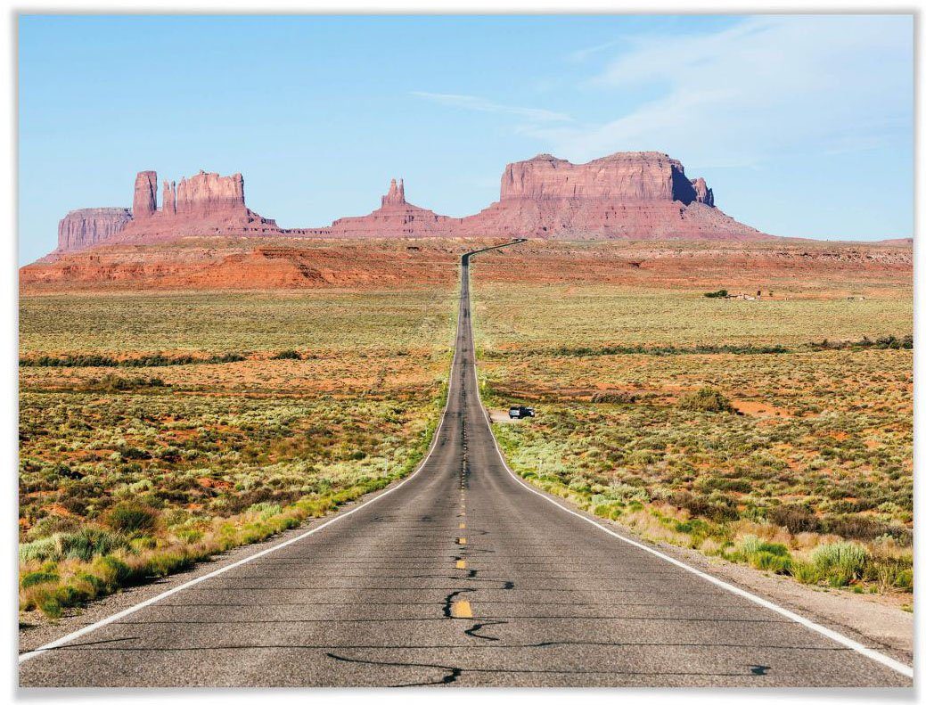 Wall-Art Poster Monument Valley Arizona, Landschaften (1 St), Poster, Wandbild, Bild, Wandposter