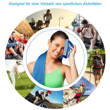 Rnemitery Sporthandtuch Kühlhandtuch mit 4 Wasserdichten Beuteln Mikrofaser Sporthandtuch, (4-St)