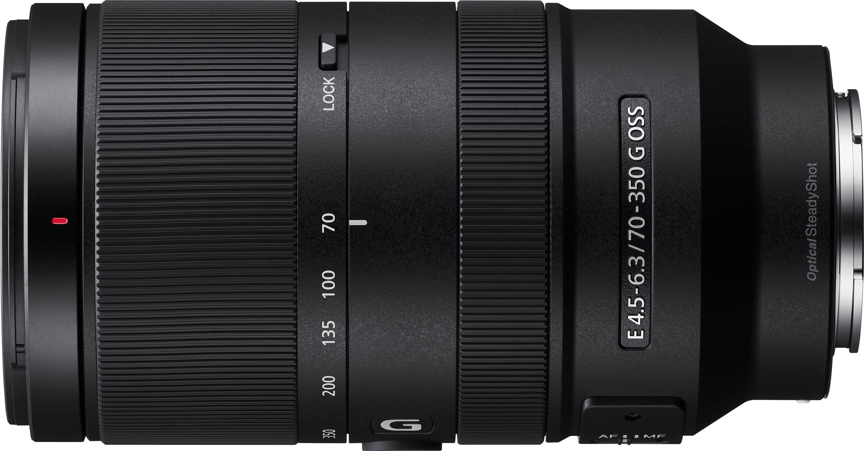 Sony SEL-70350G E-Mount Super-Telezoom Objektiv, (E 70-350mm F4.5-6.3 G, OSS, APS-C)