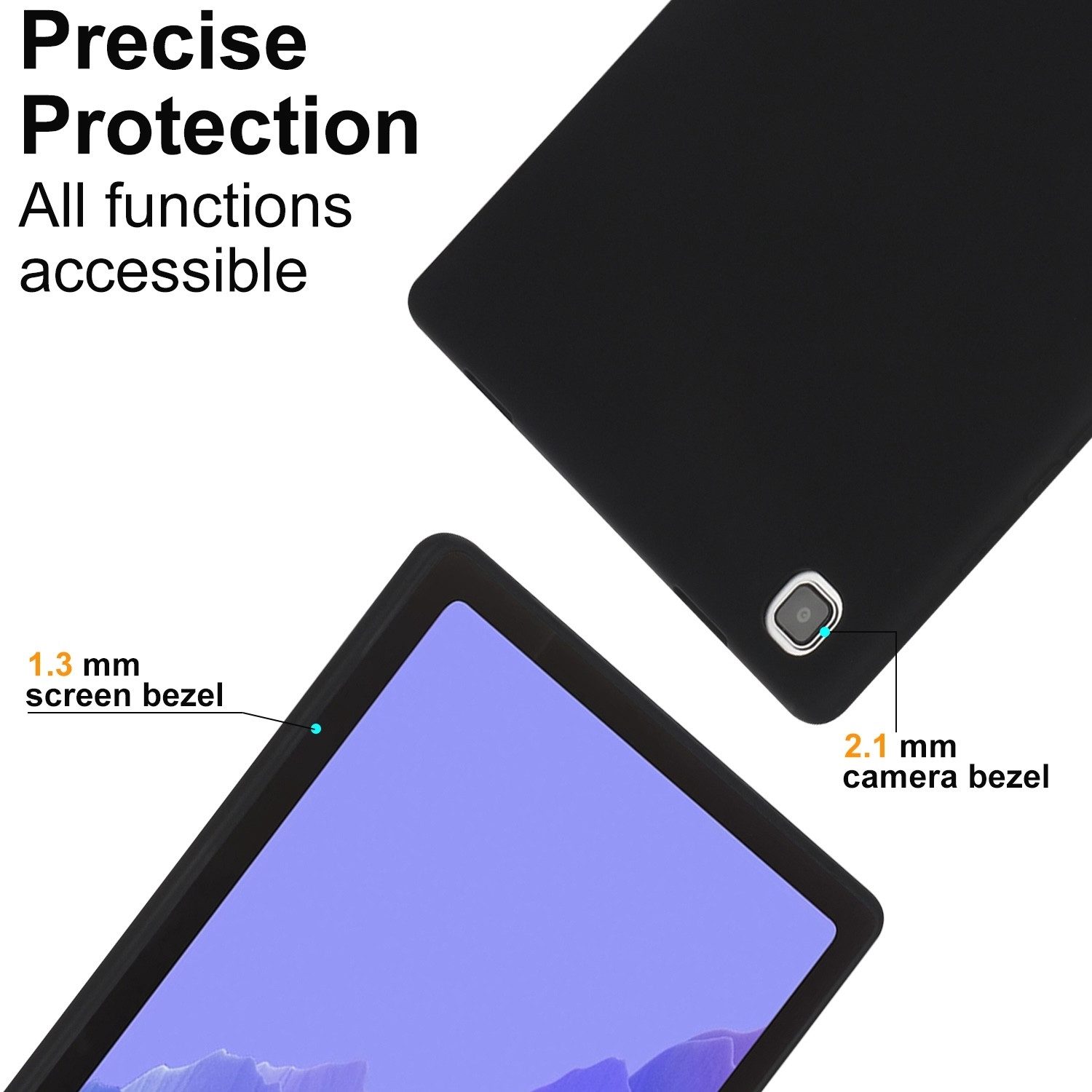 Wigento Tablet-Hülle Für Samsung Galaxy Tab A9 Plus TPU Silikon Hülle Ultra dünn Schwarz