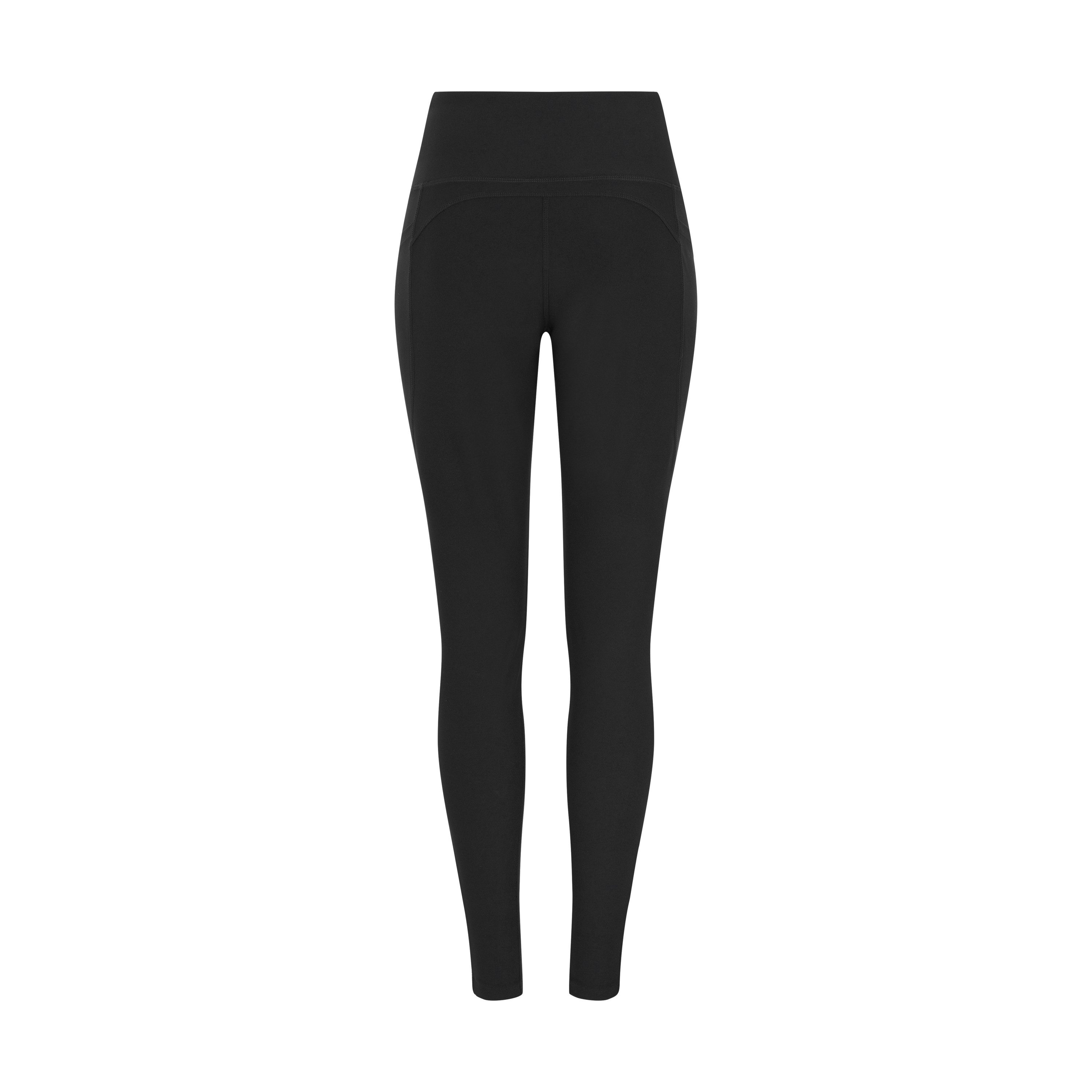 VS Variosports Laufhose Damen Sport Leggings mit Handytasche, High-Waist & Mesh-Einsatz