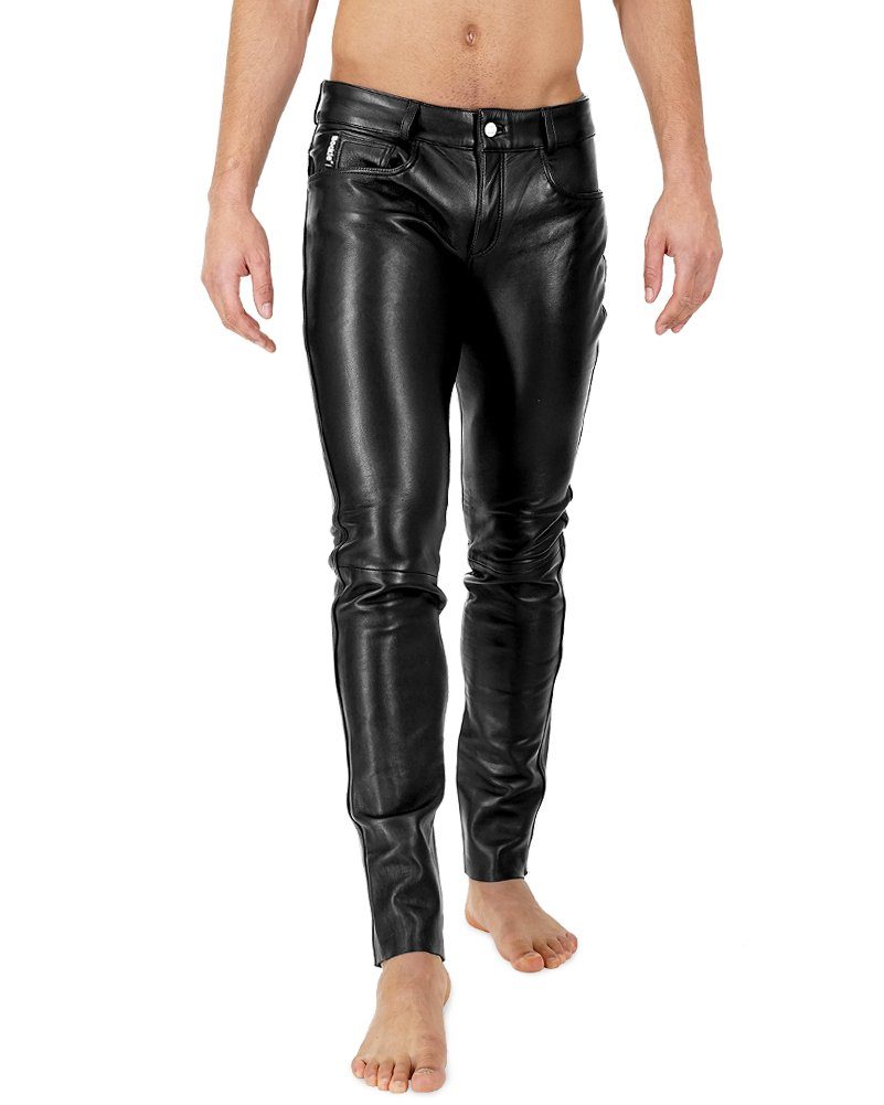 Lederhose Herren Lamm Lederhose Premium Lederjeans Leder Röhre Bockle® 2021 STRETCH Tube Lamb