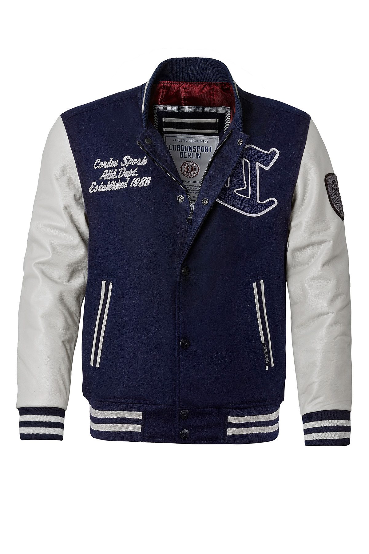 Lederjacke Team Collegejacke